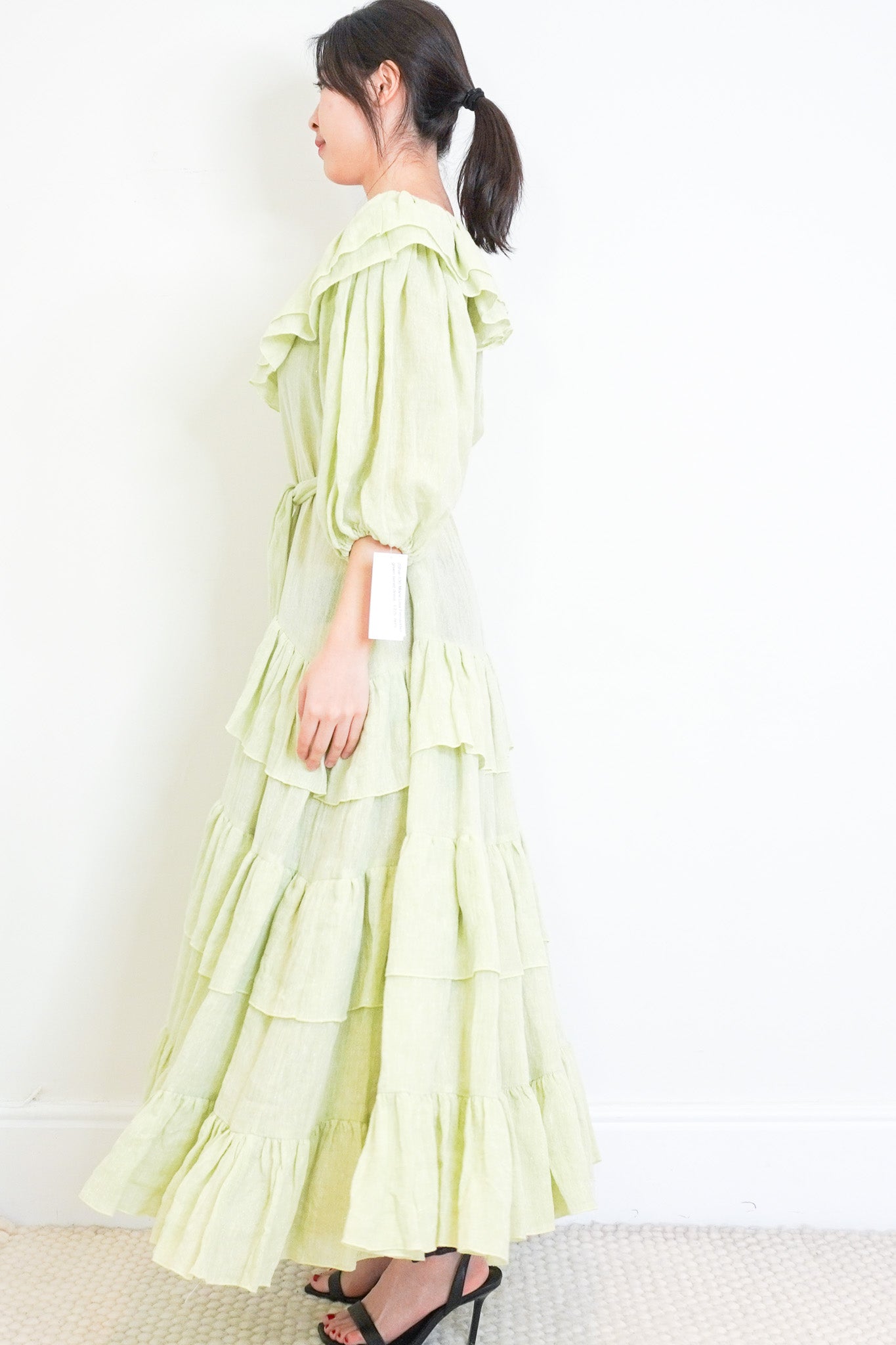 Lisa-Marie-Fernandez-Green-Dress-side-picture