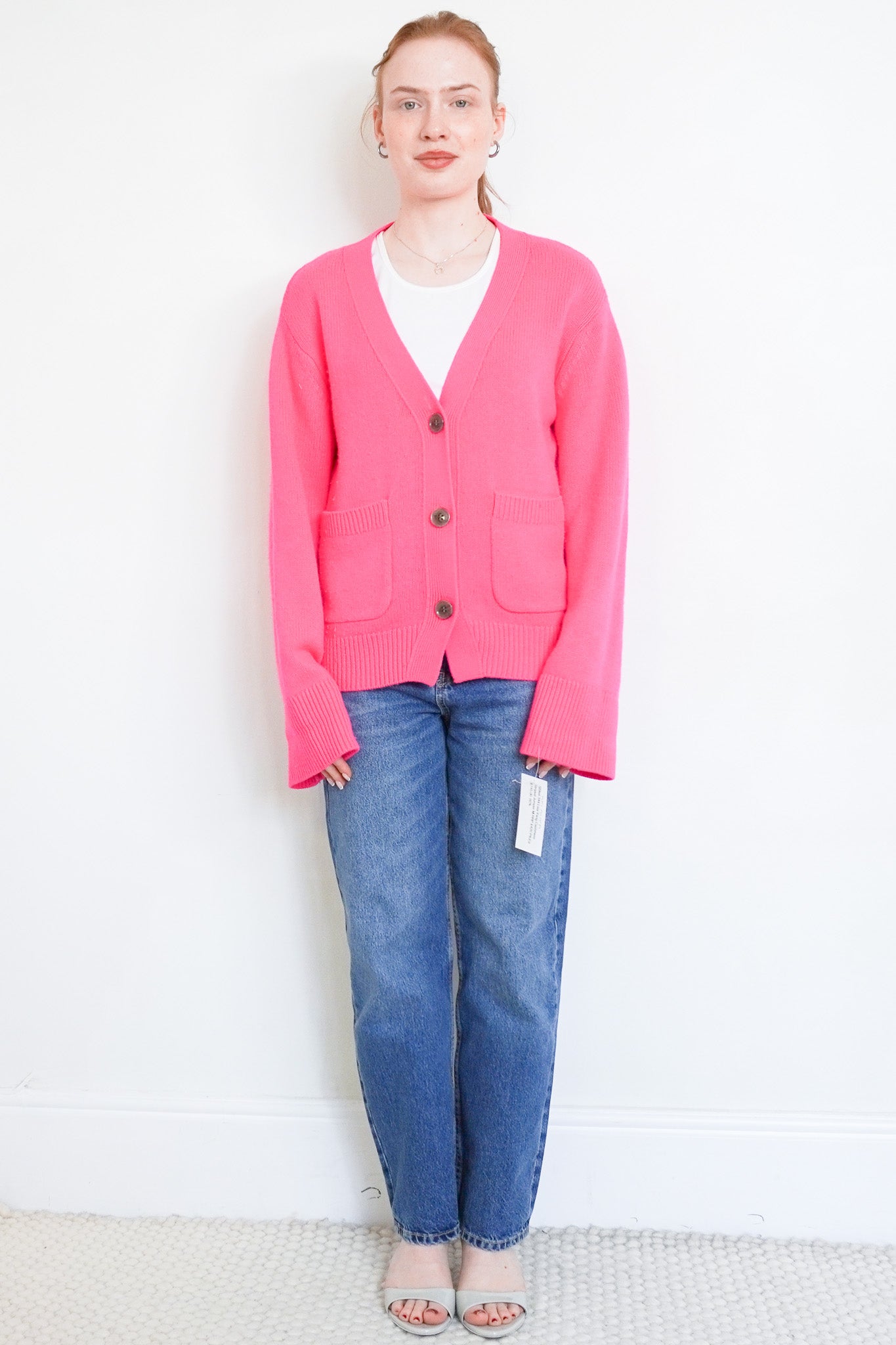 Lisa Yang Cashmere Button Up Cardigan in Pink RRP £420 | Authentic Preloved - Reloved Again