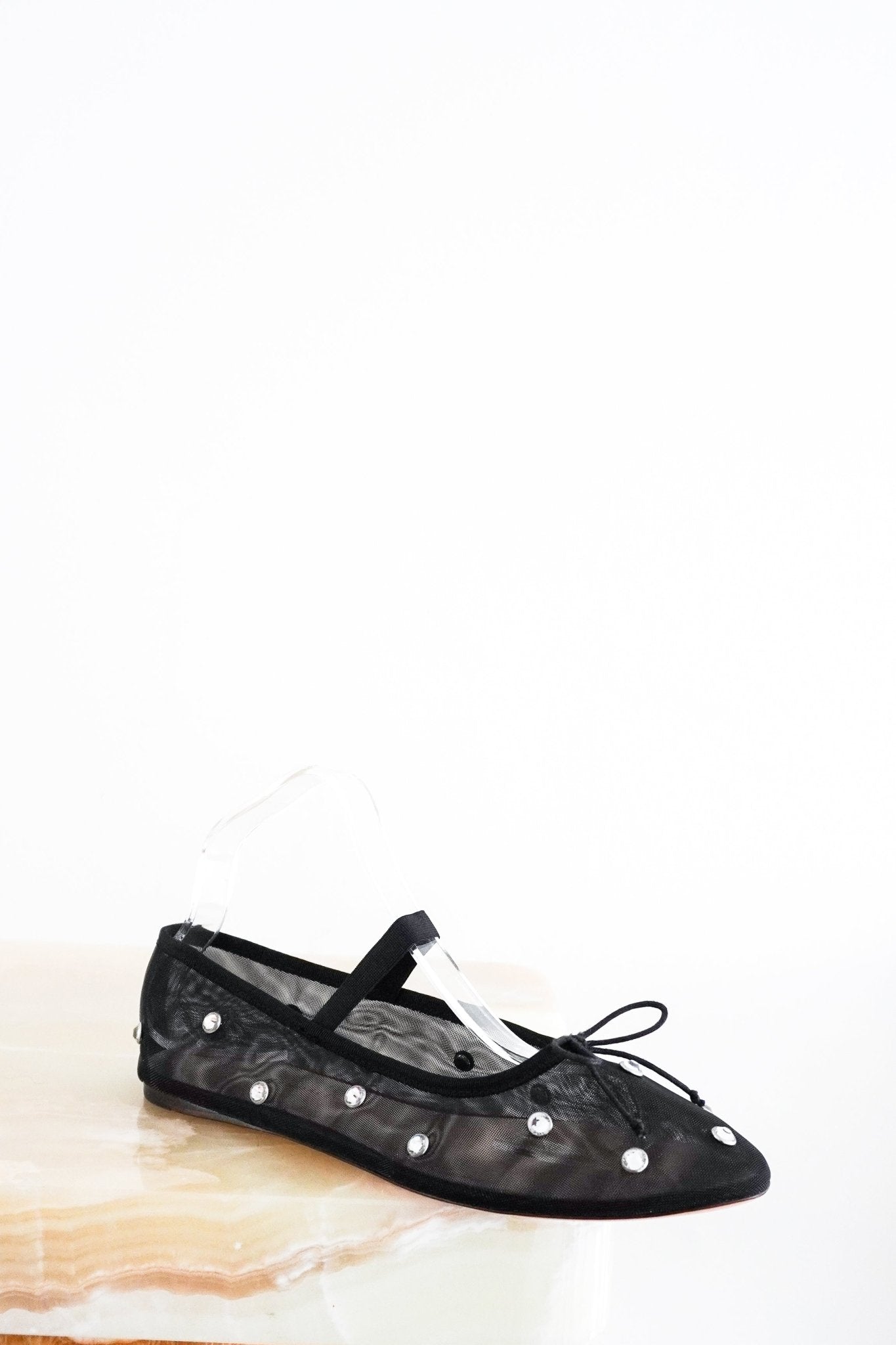 NEW Loeffler Randall Studded Mesh Flats in Black RRP £350 | Authentic Preloved - Reloved Again