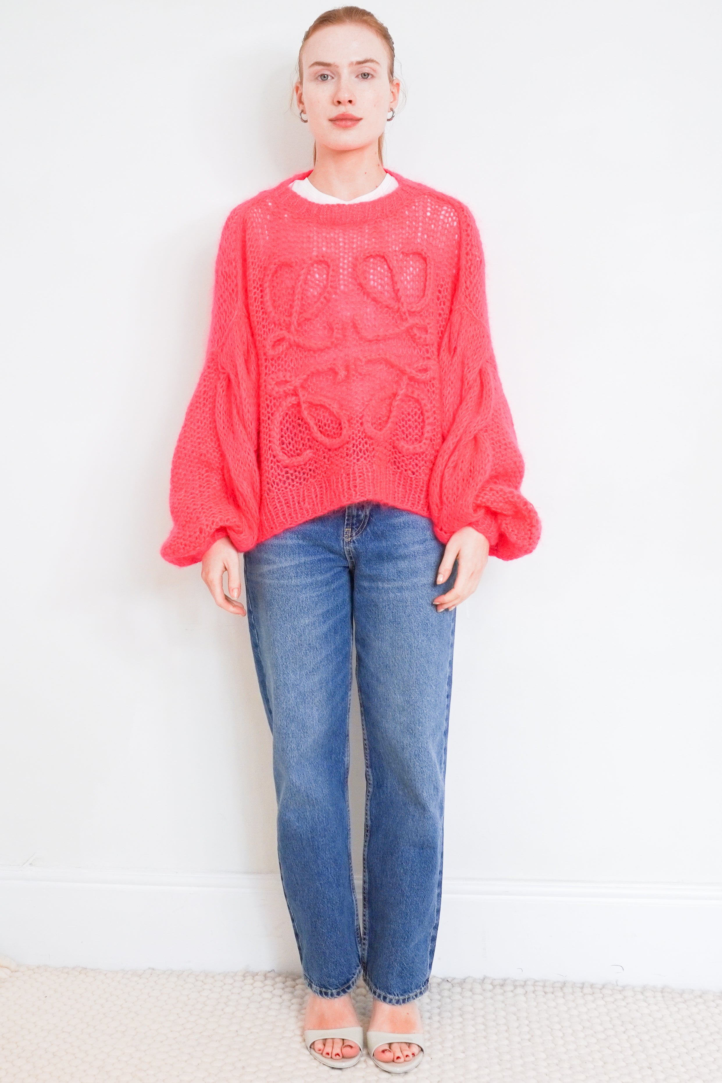 Loewe-Pink-Anagram-Mohair-Blend-Sweater-front-picture-Chelsea-London