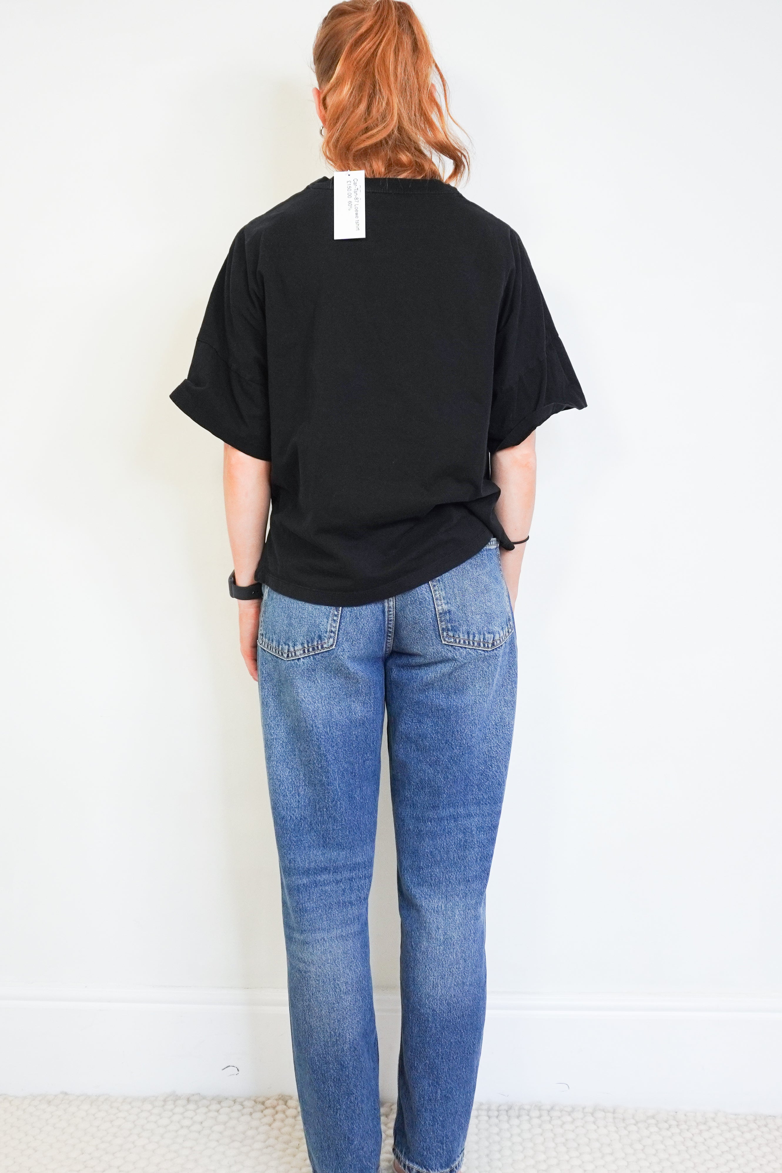 Loewe Black Cotton Anagram T-Shirt back photo chelsea london