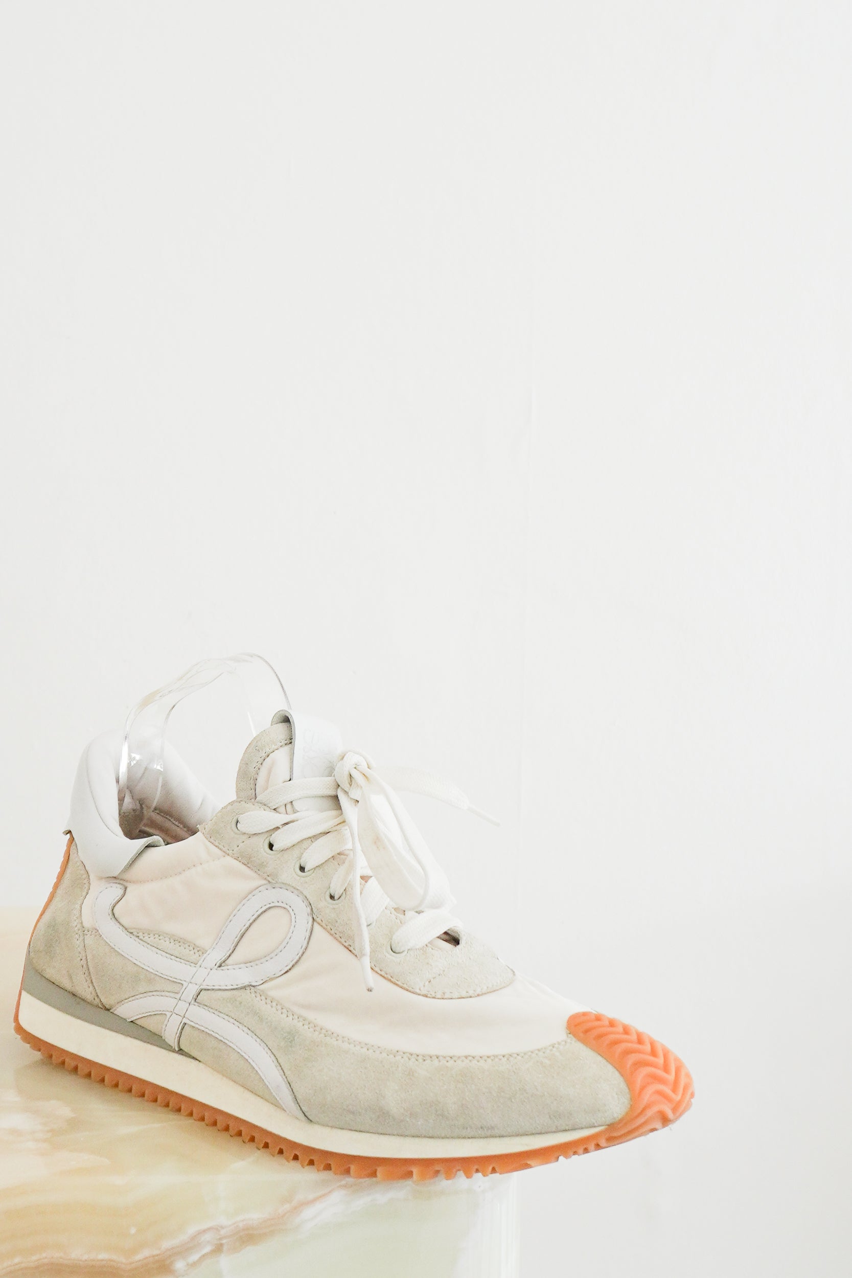 Loewe Flow Runner Sneakers White & Orange front photo chelsea london