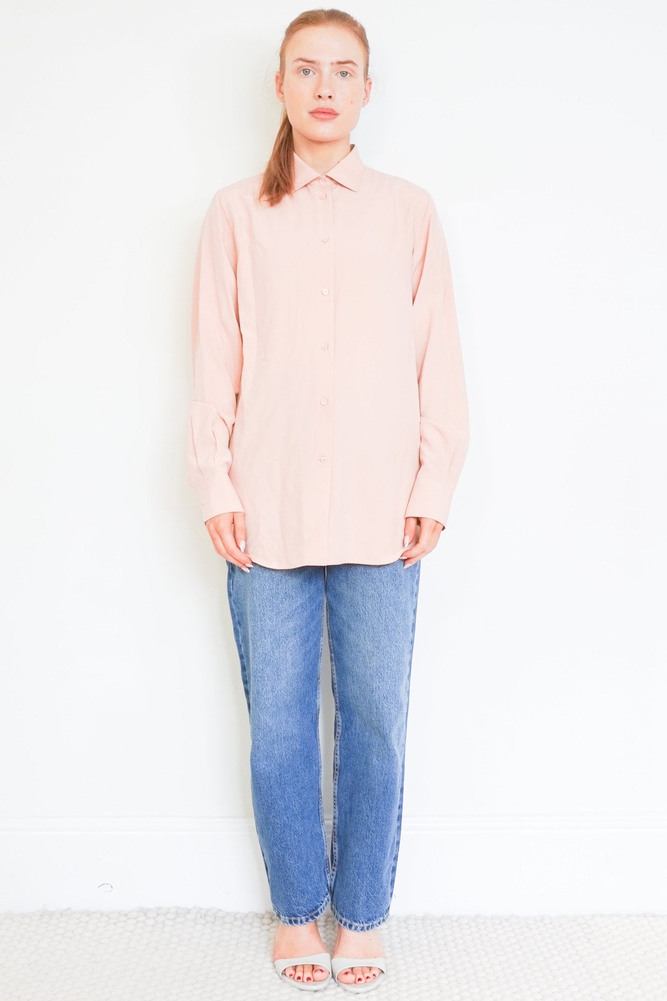 NEW Loro Piana Pink Kara Poplin Silk Shirt (RRP £1085) | Authentic Preloved - Reloved Again