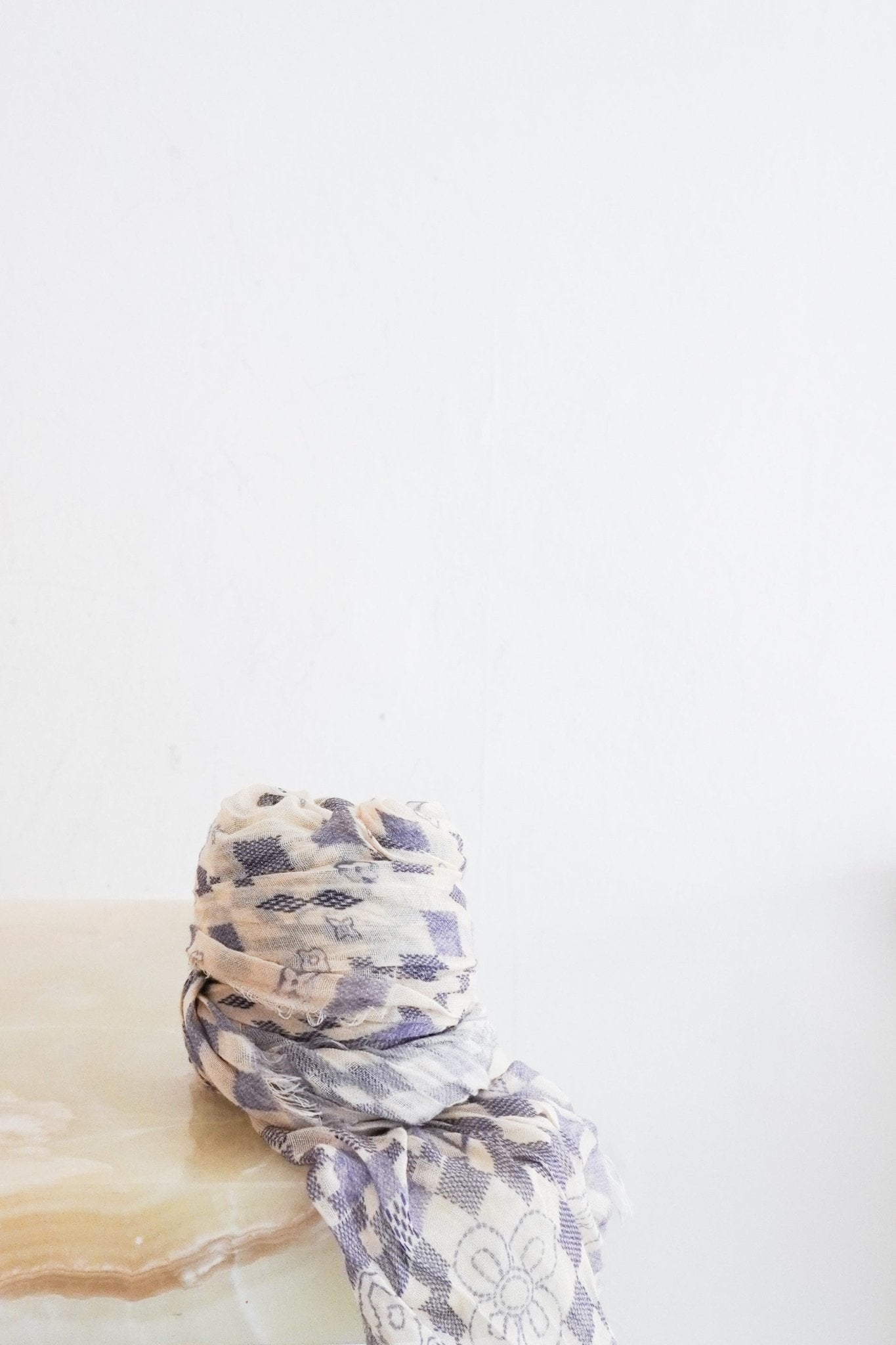 Louis Vuitton Cream Monogram Wool & Cashmere Scarf RRP £450 | Authentic Preloved FINAL SALE - Reloved Again