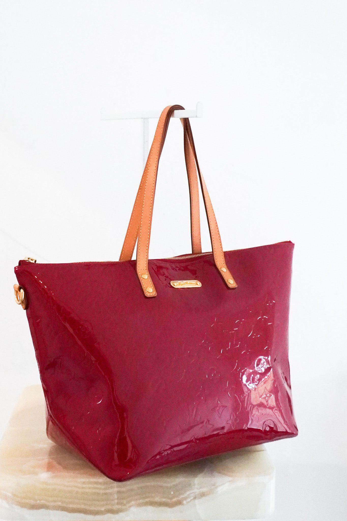 Louis-Vuitton-Vernis-Bellevue-PM-in-cherry-Red-front-picture-chelsea-london