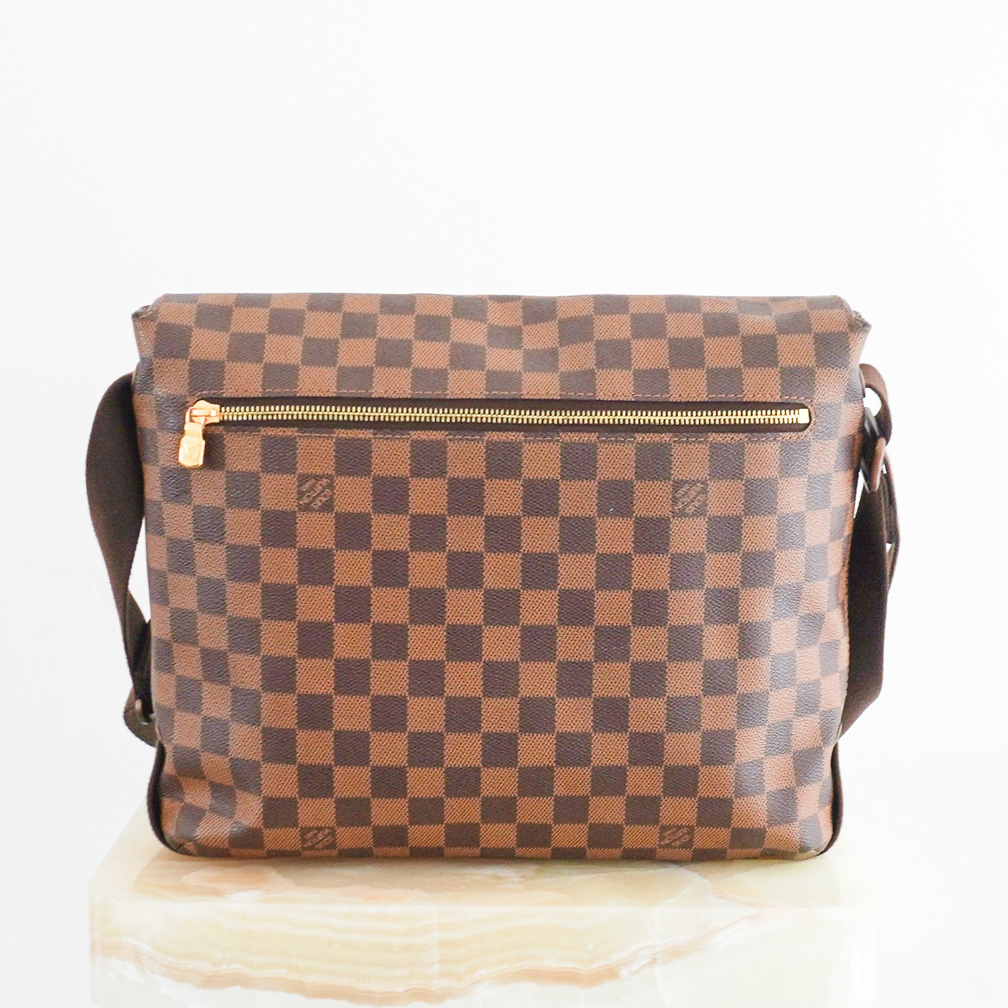 Louis Vuitton Brown MM Damier Ebene Brooklyn Messenger Bag (RRP £1000) | Authentic Preloved - Reloved Again