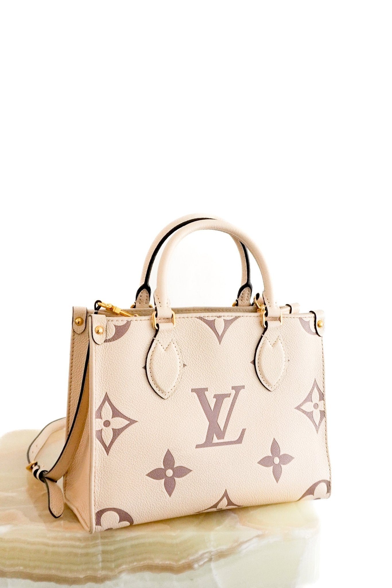 Louis Vuitton OnTheGo PM Bag in White Monogram Empreinte Leather (RRP £2750) | Authentic Preloved - Reloved Again