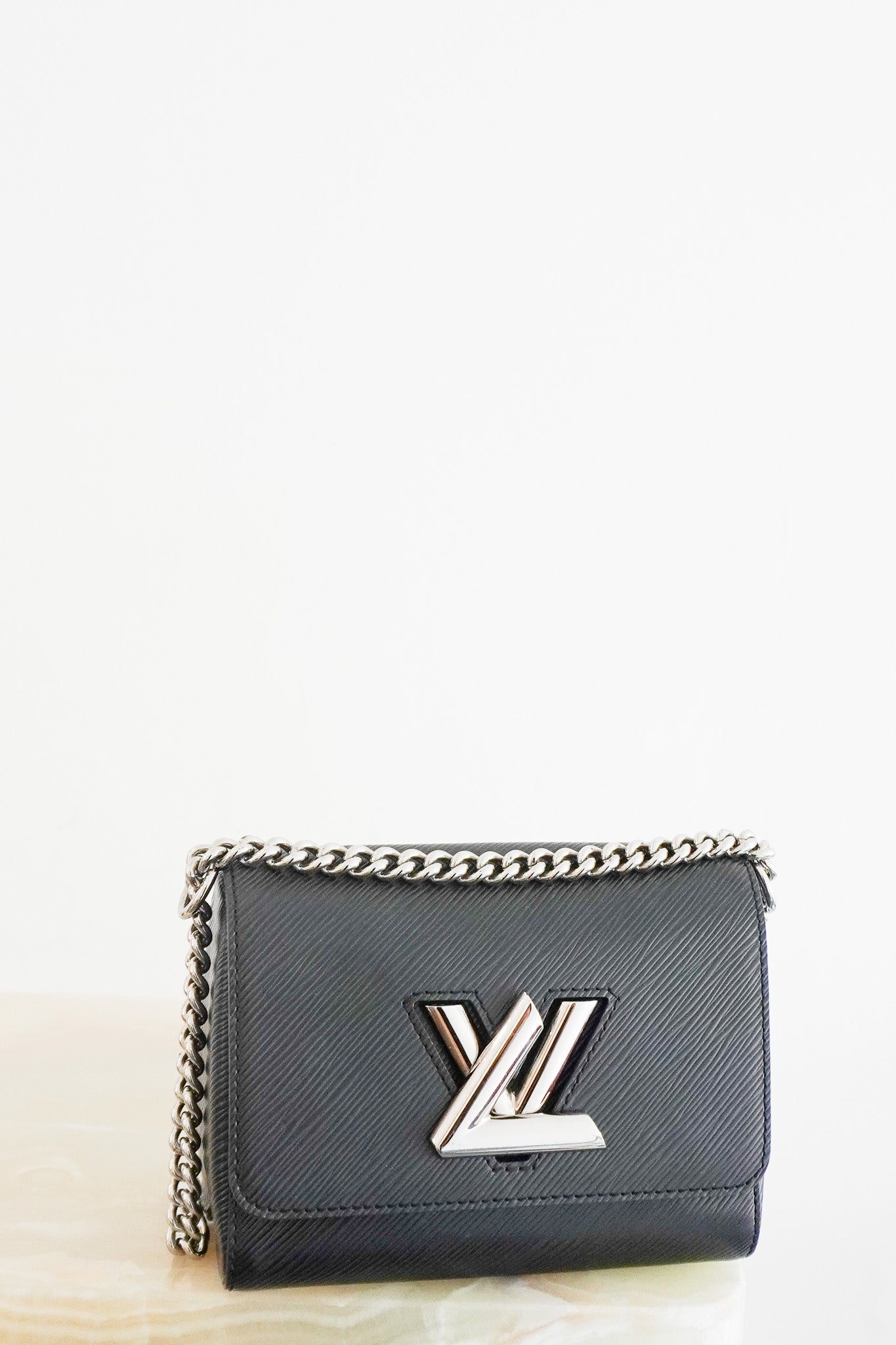 Louis Vuitton Twist PM Bag in Black Epi Leather front picture
