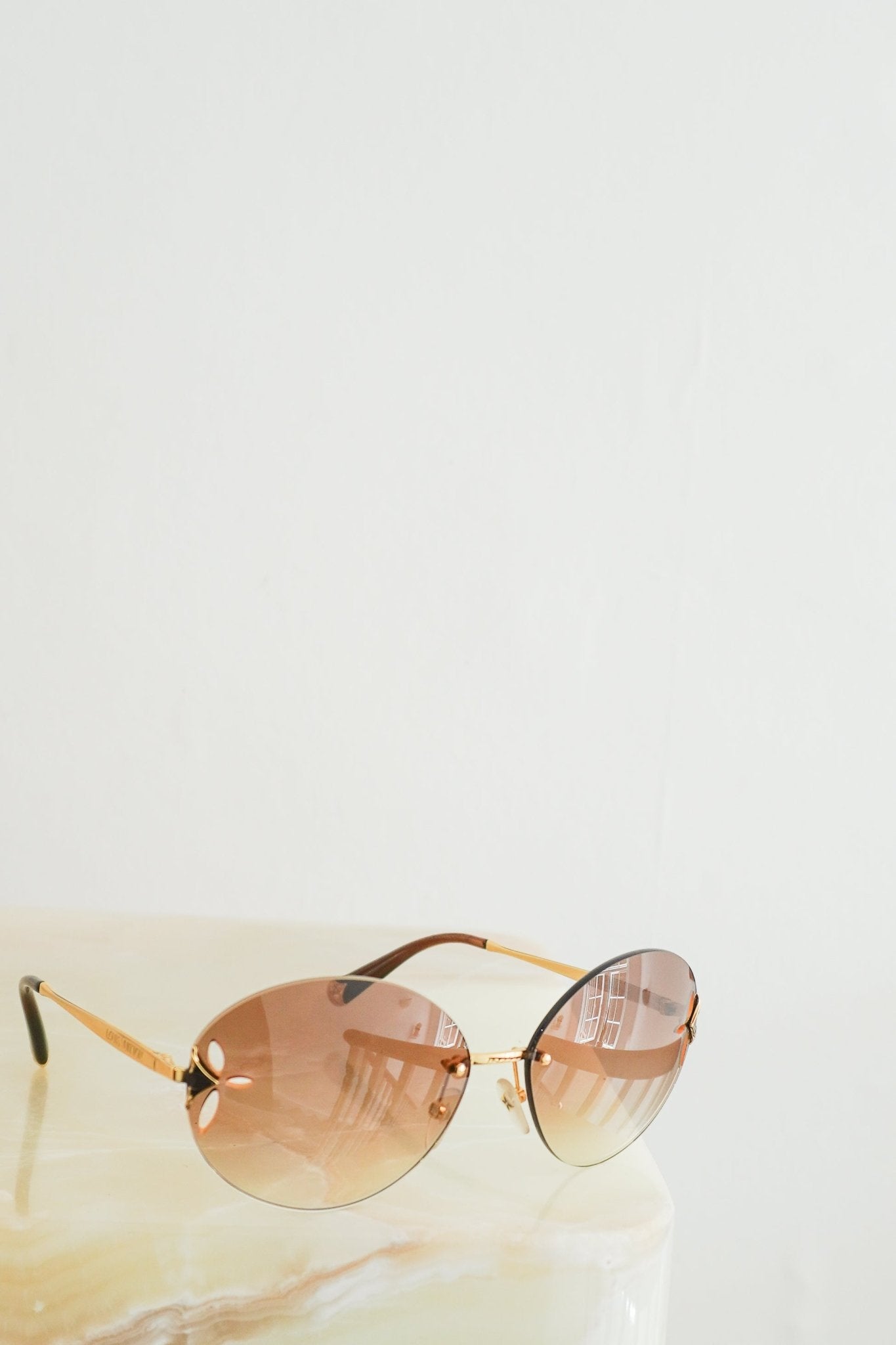 Louis Vuitton Gold Tone Aviator Sunglasses RRP £320 | Authentic Preloved FINAL SALE - Reloved Again