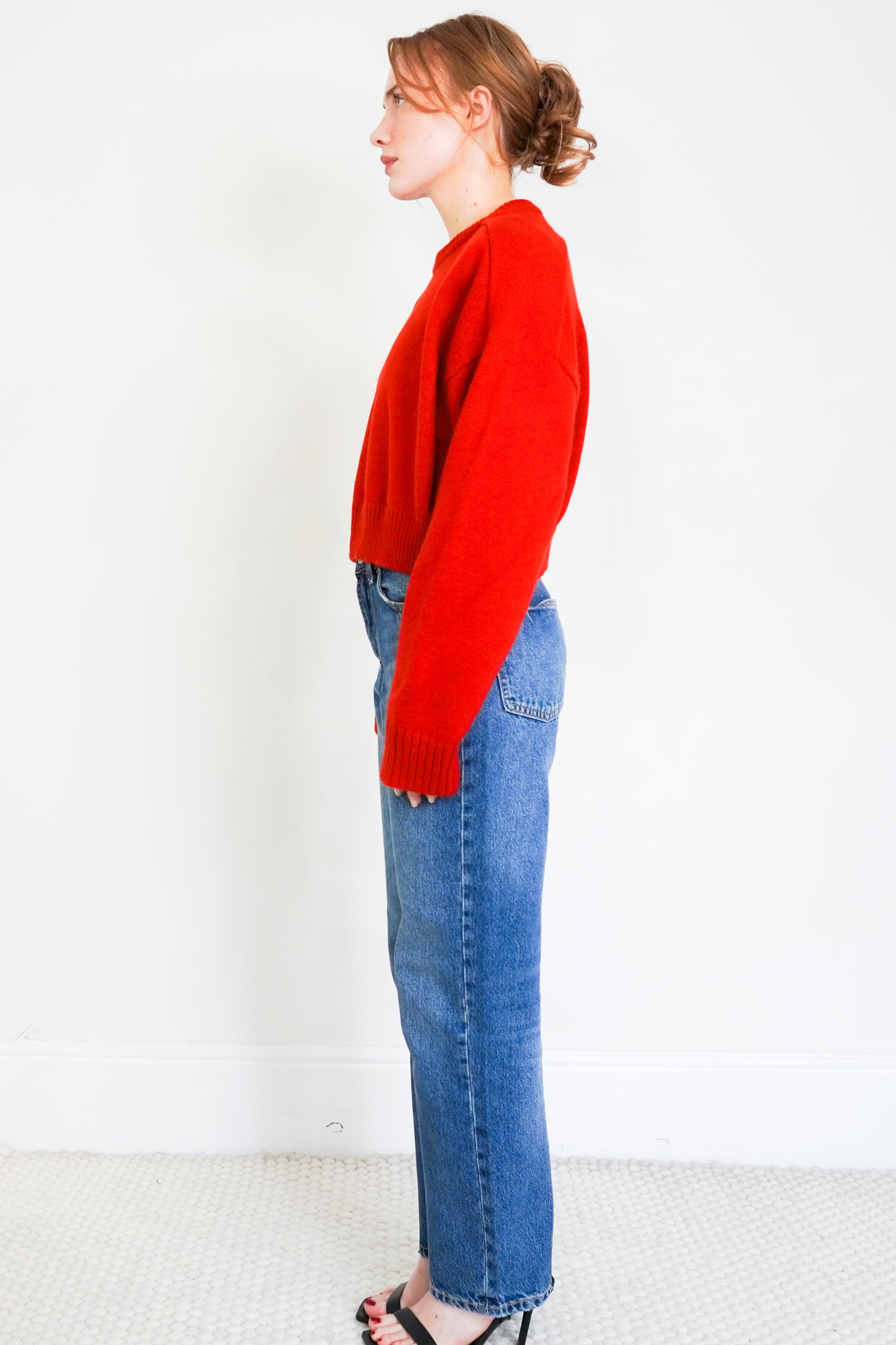 Loulou-Studio-Red-Bruzzi-Knitted-Jumper-side-picture-Chelsea-London