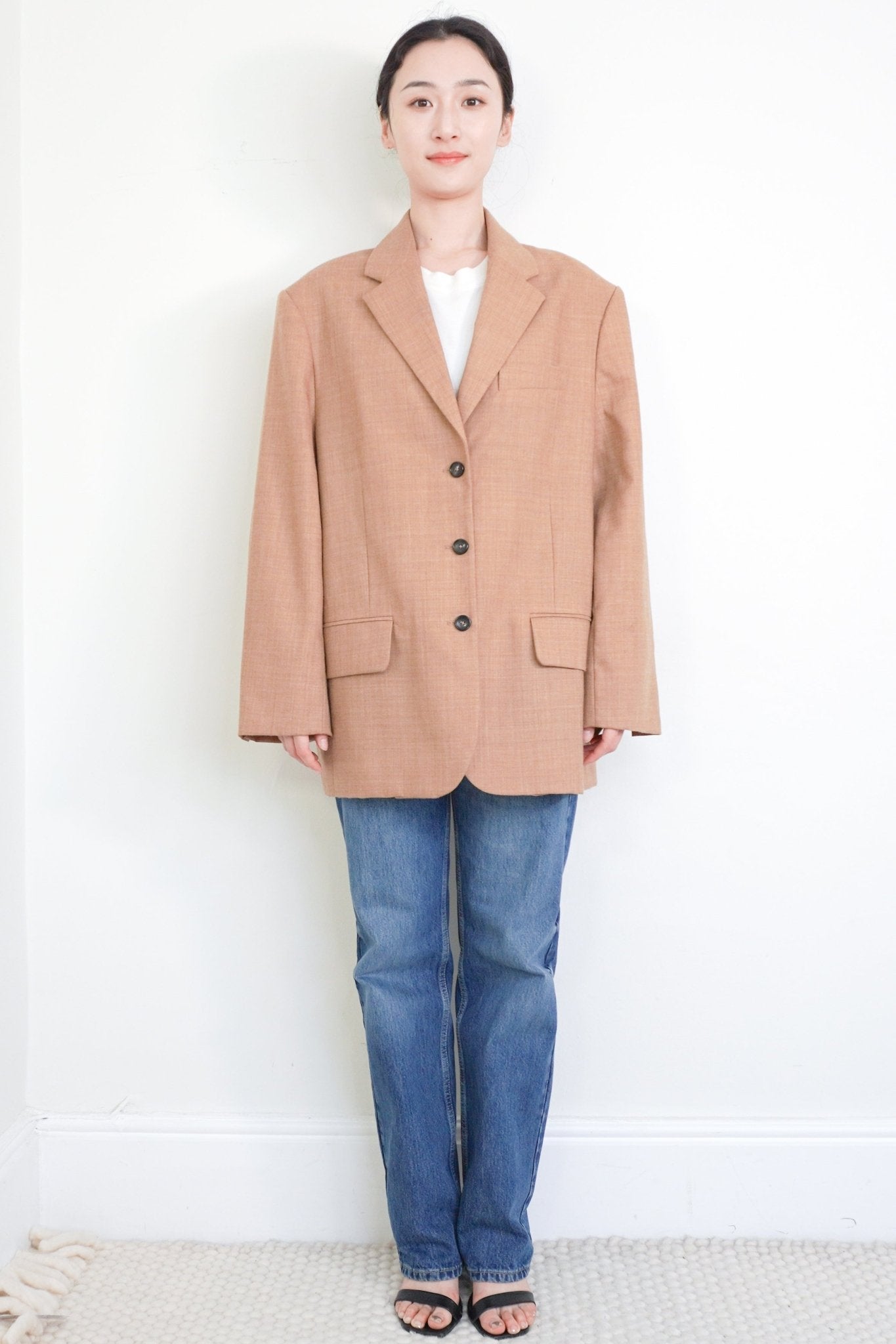 ME+EM Beige Single Breasted Blazer RRP £225 | Authentic Preloved - Reloved Again