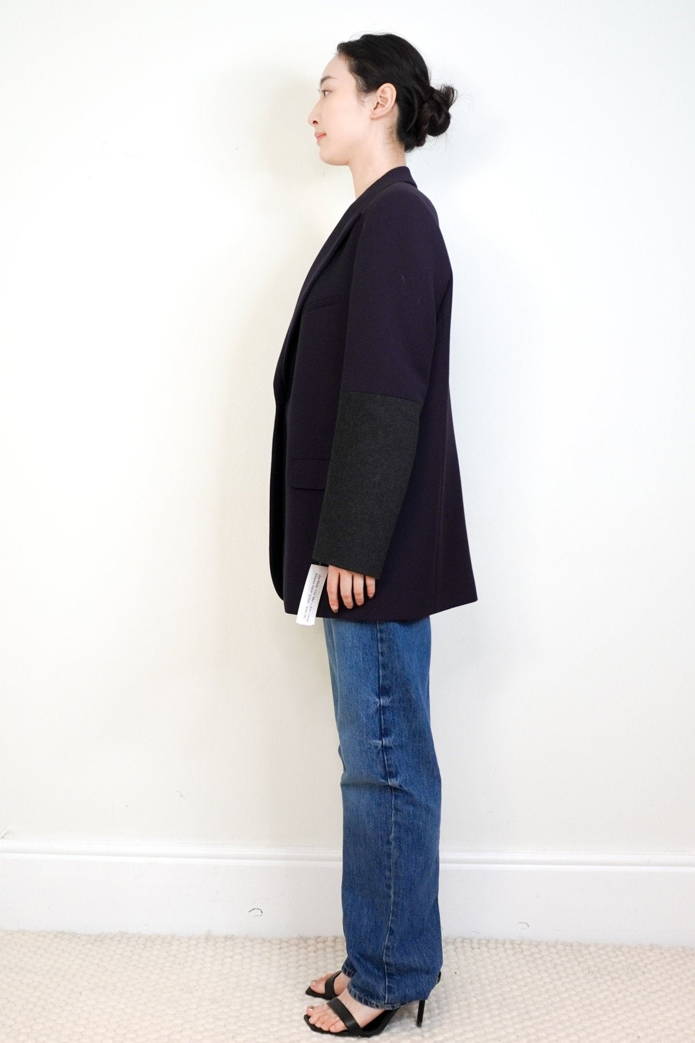 ME+EM Black Long Line Wool Blazer RRP £360 | Authentic Preloved - Reloved Again