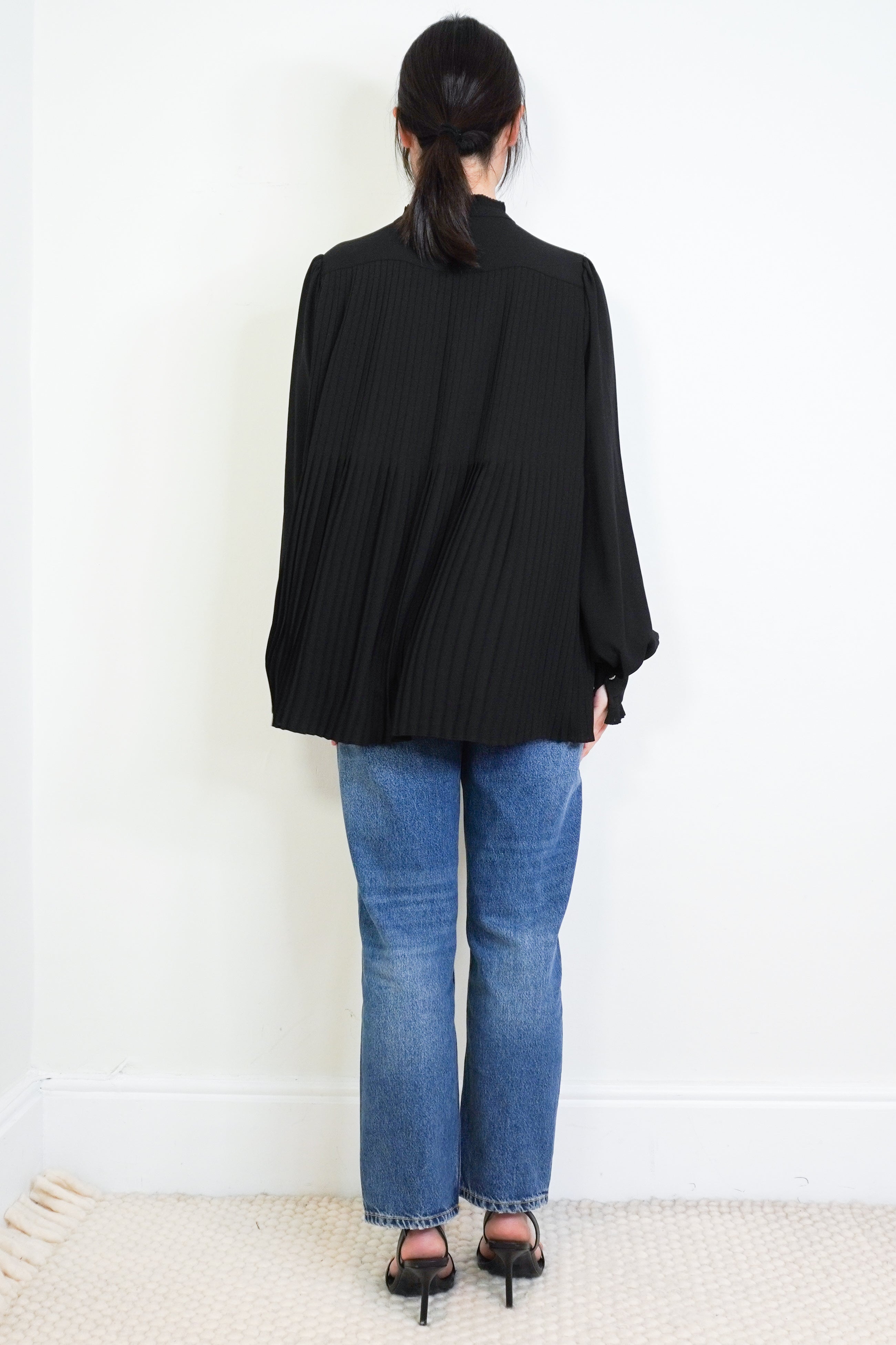 ME+EM-Black-Satin-Blouse-back-picture-Chelsea-London