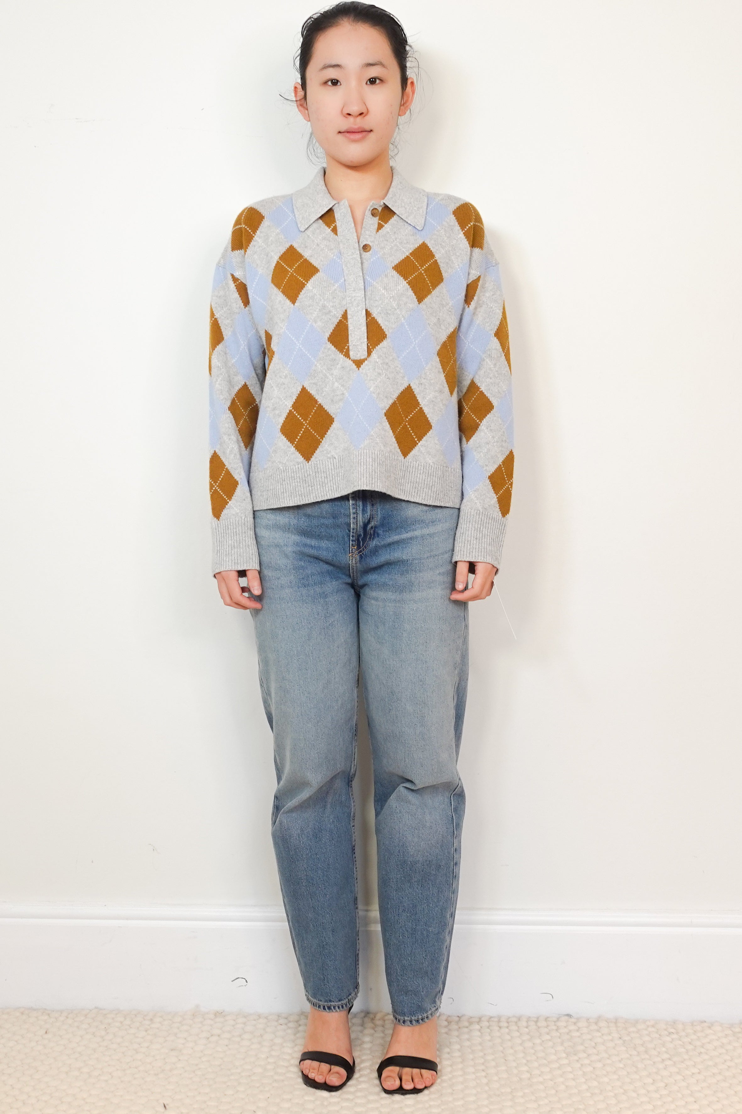 ME+EM-Grey-Argyle-Merino-Wool-Jumper-front-picture-Chelsea-London