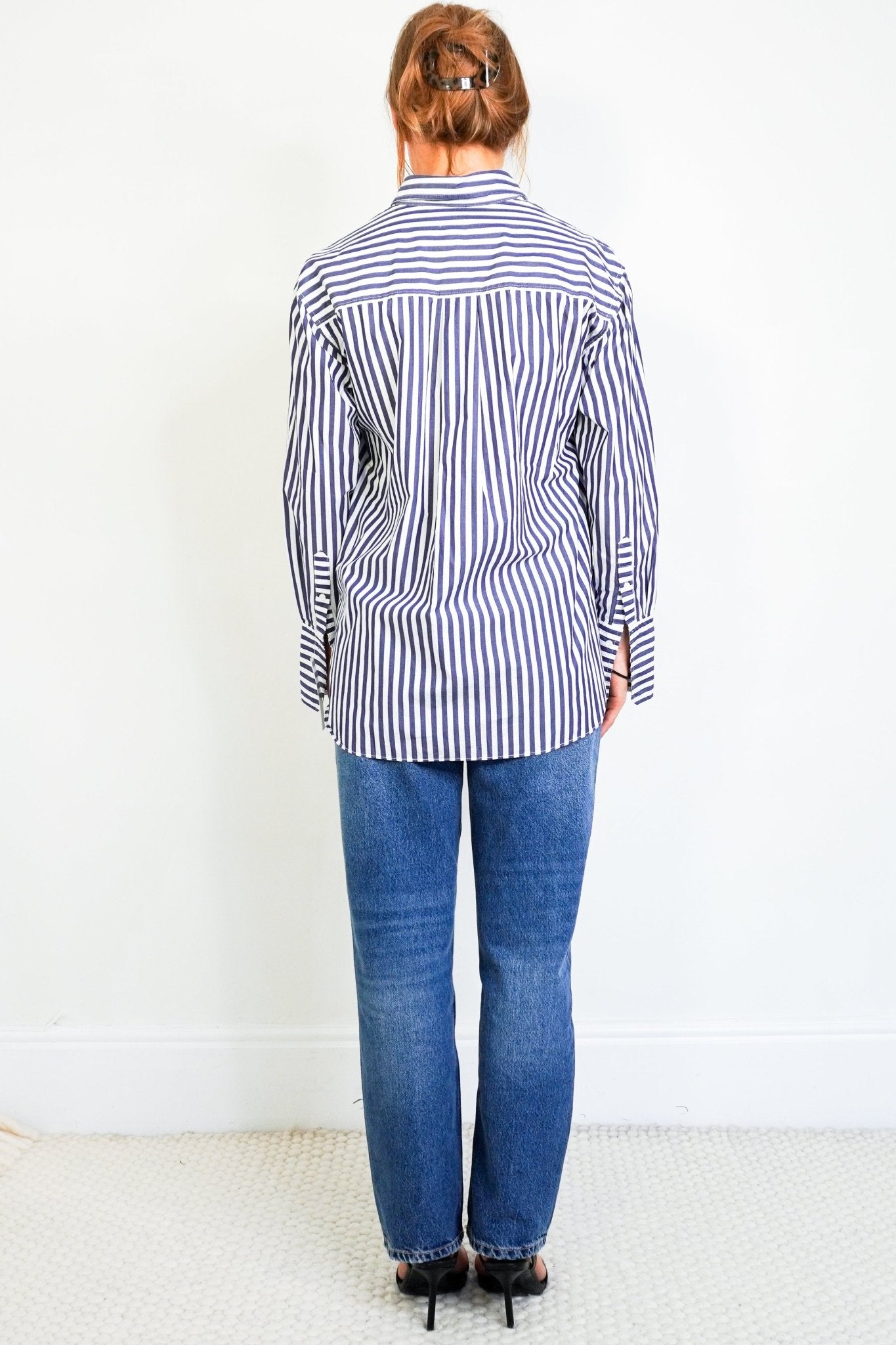 ME+EM Pin Stripe Button Down Shirt RRP £125 | Authentic Preloved - Reloved Again