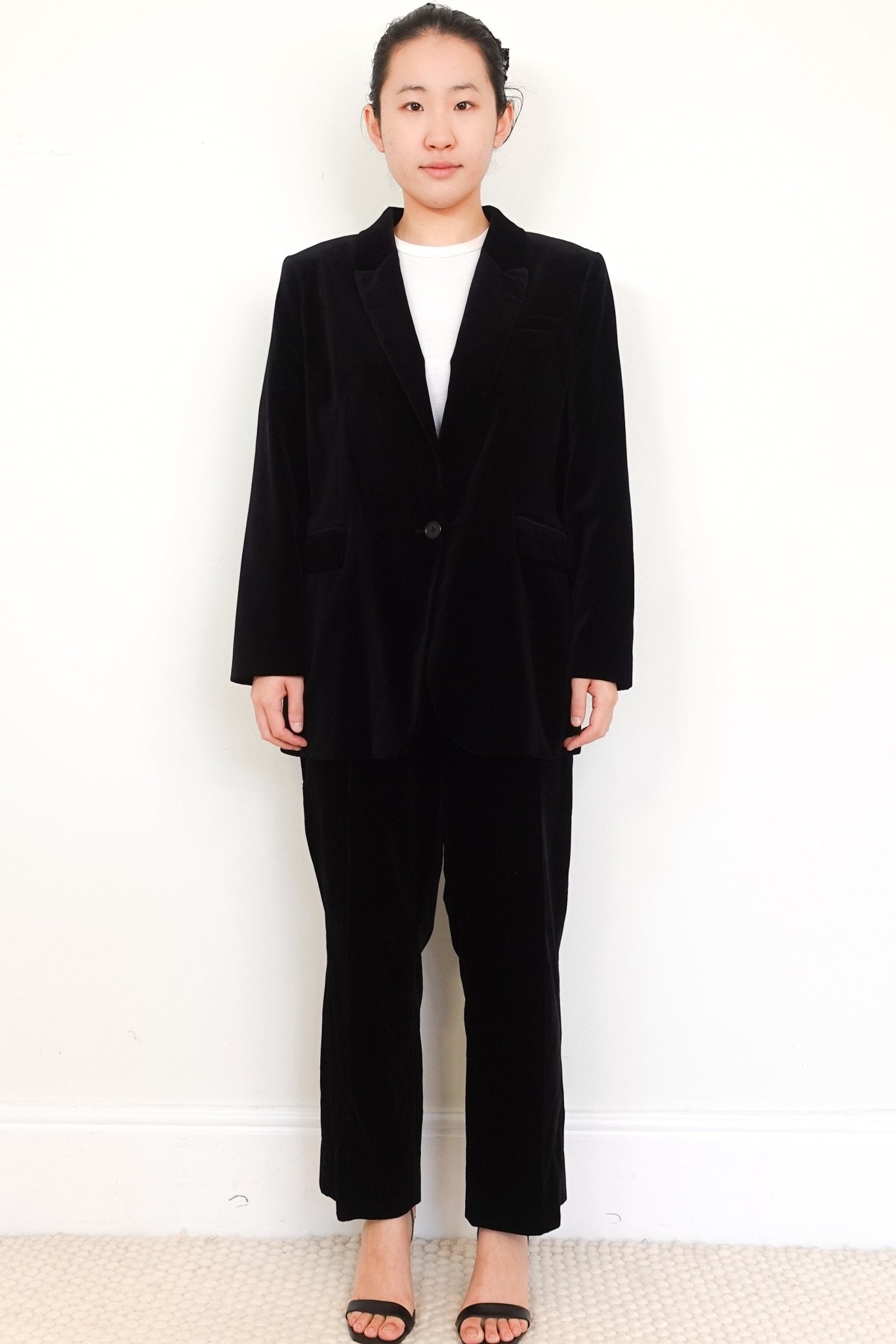 NEW ME+EM Velvet Black Trousers RRP £300 | Authentic Preloved - Reloved Again