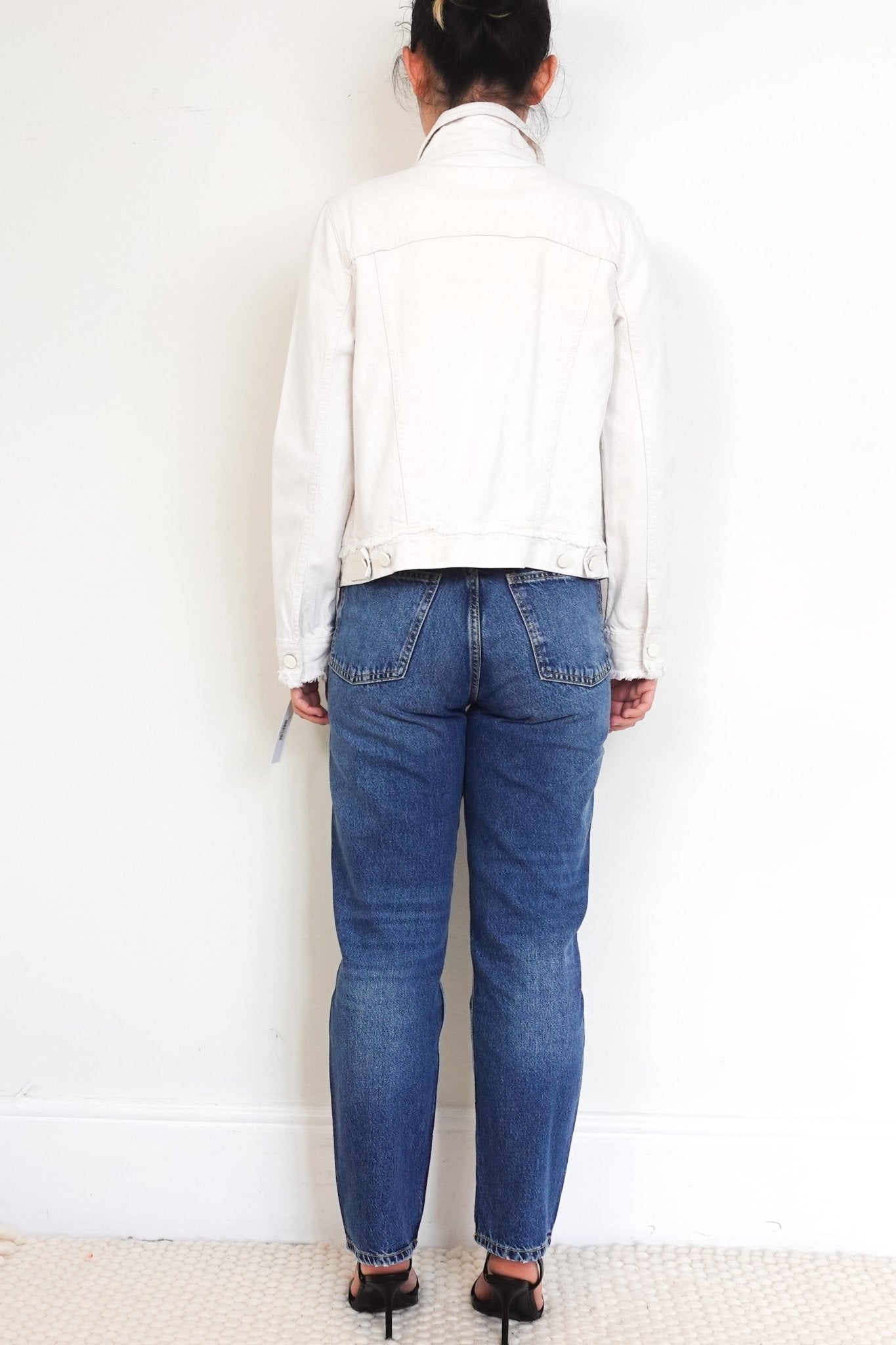 ME+EM Off White Ecru Denim Buttoned Jacket RRP £395 | Authentic Preloved - Reloved Again