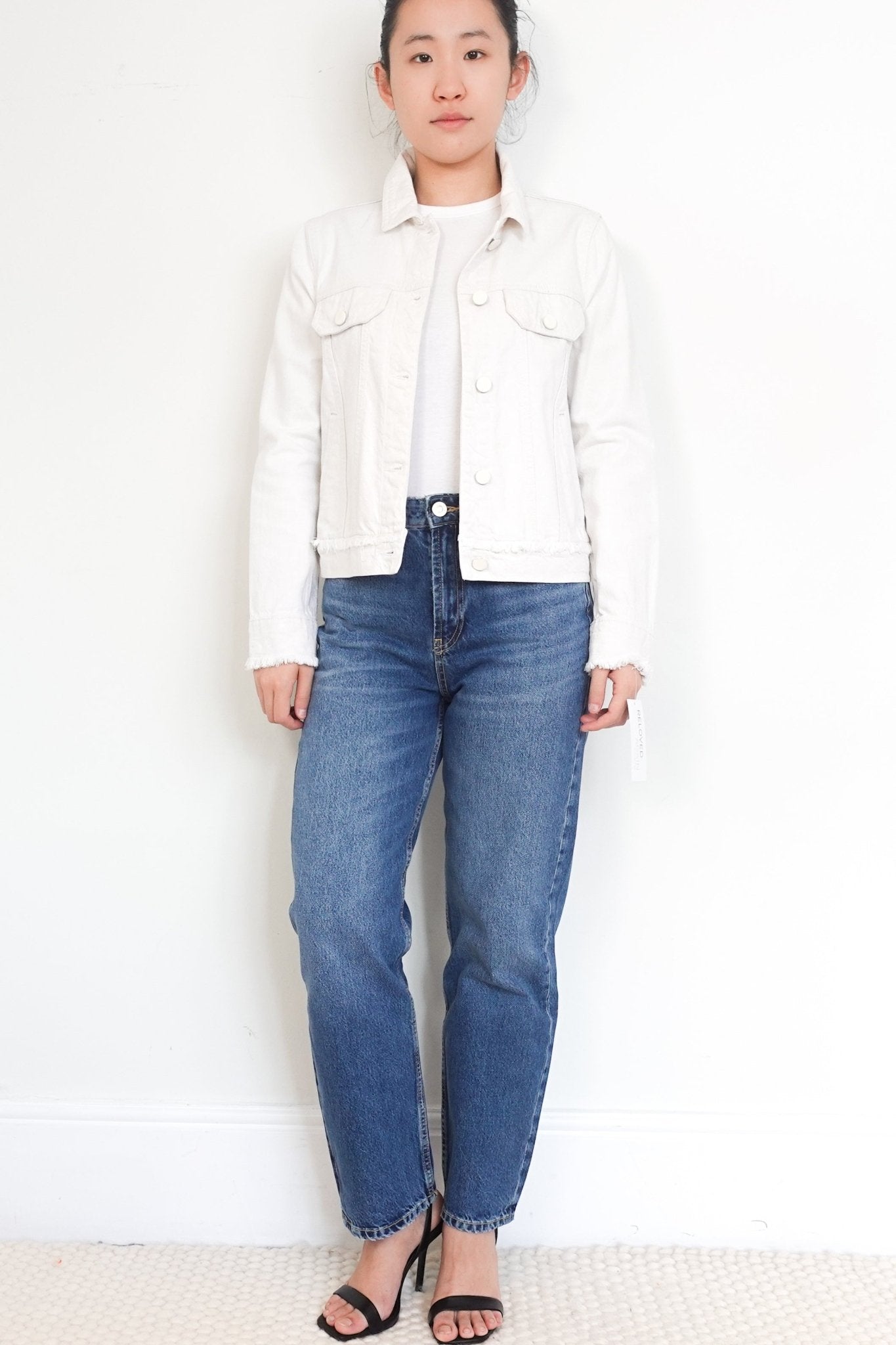 ME+EM Off White Ecru Denim Buttoned Jacket RRP £395 | Authentic Preloved - Reloved Again