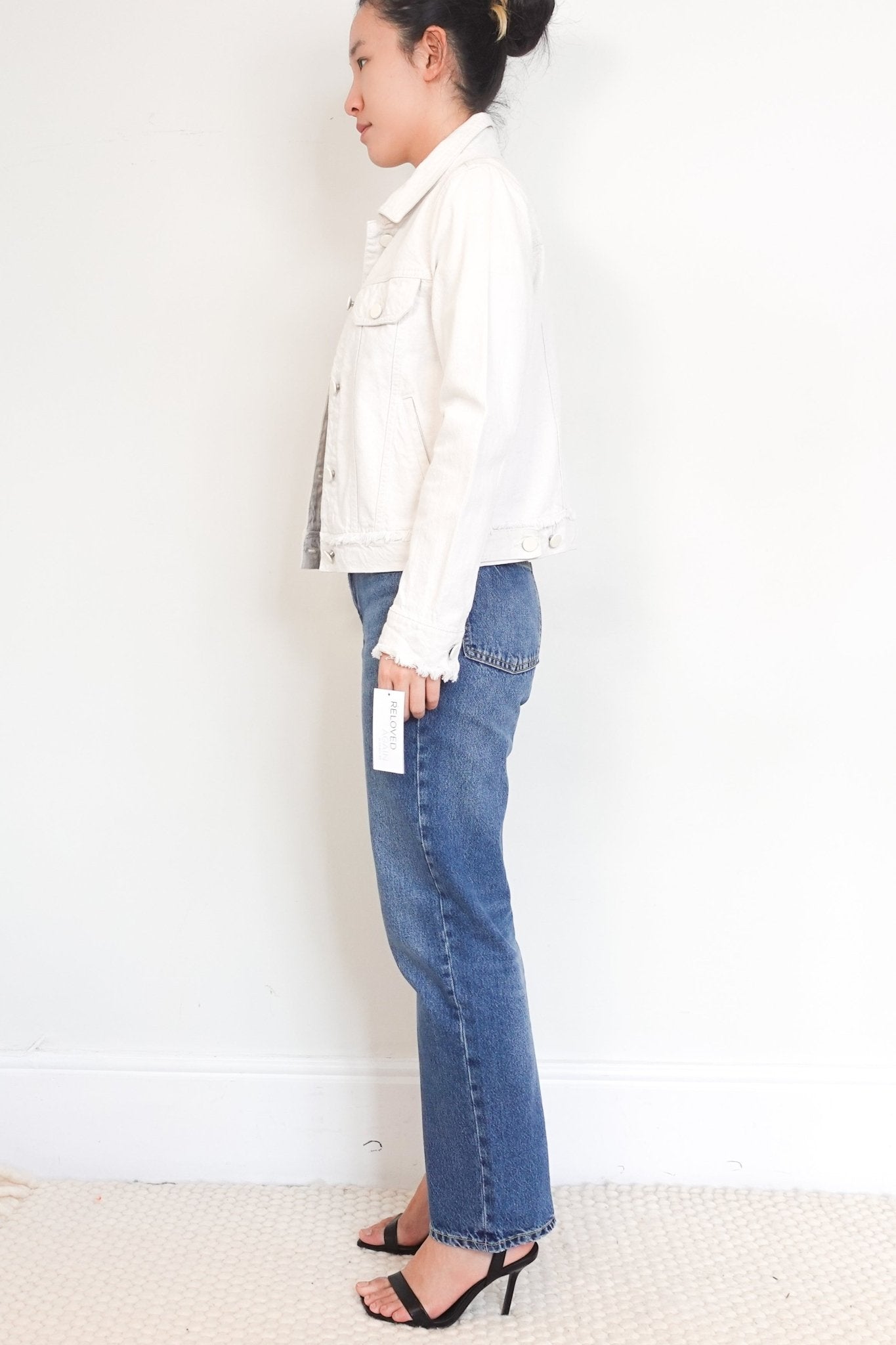 ME+EM Off White Ecru Denim Buttoned Jacket RRP £395 | Authentic Preloved - Reloved Again
