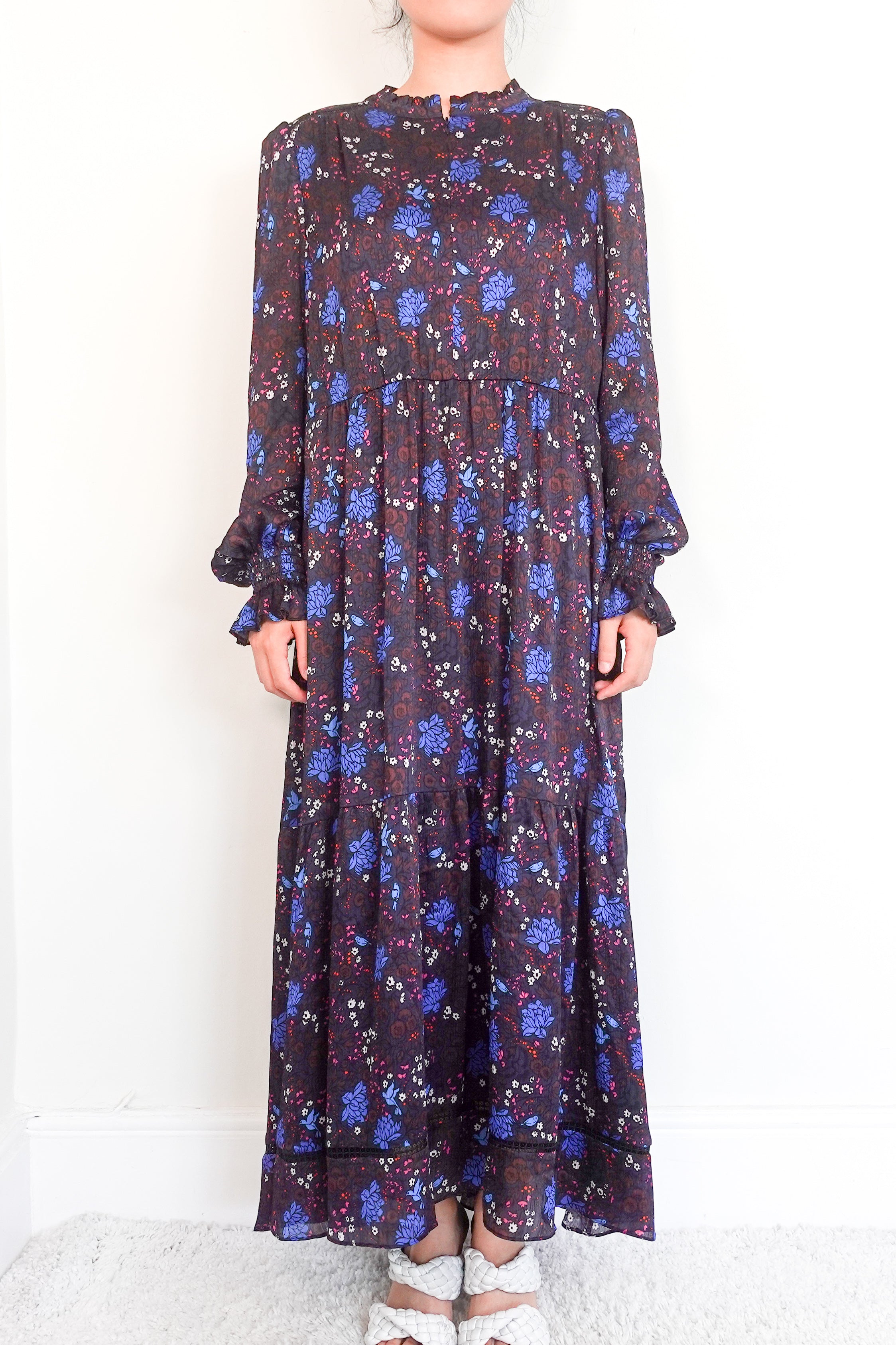 ME + EM Navy floral dress RRP £250 | Authentic Preloved