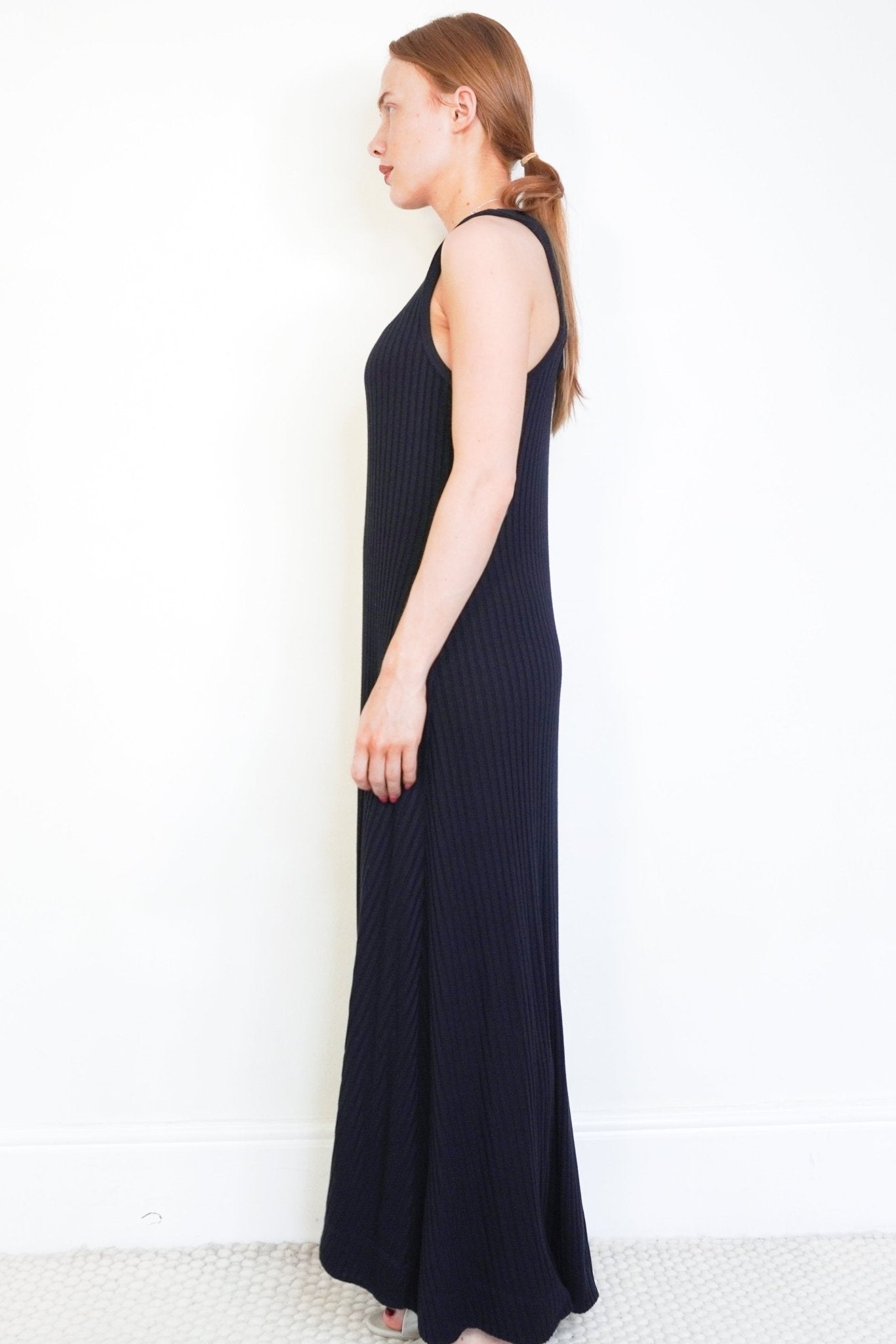 ME+EM Navy Ribbed Sleeveless Maxi Dress (RRP £150) | Authentic Preloved FINAL SALE - Reloved Again