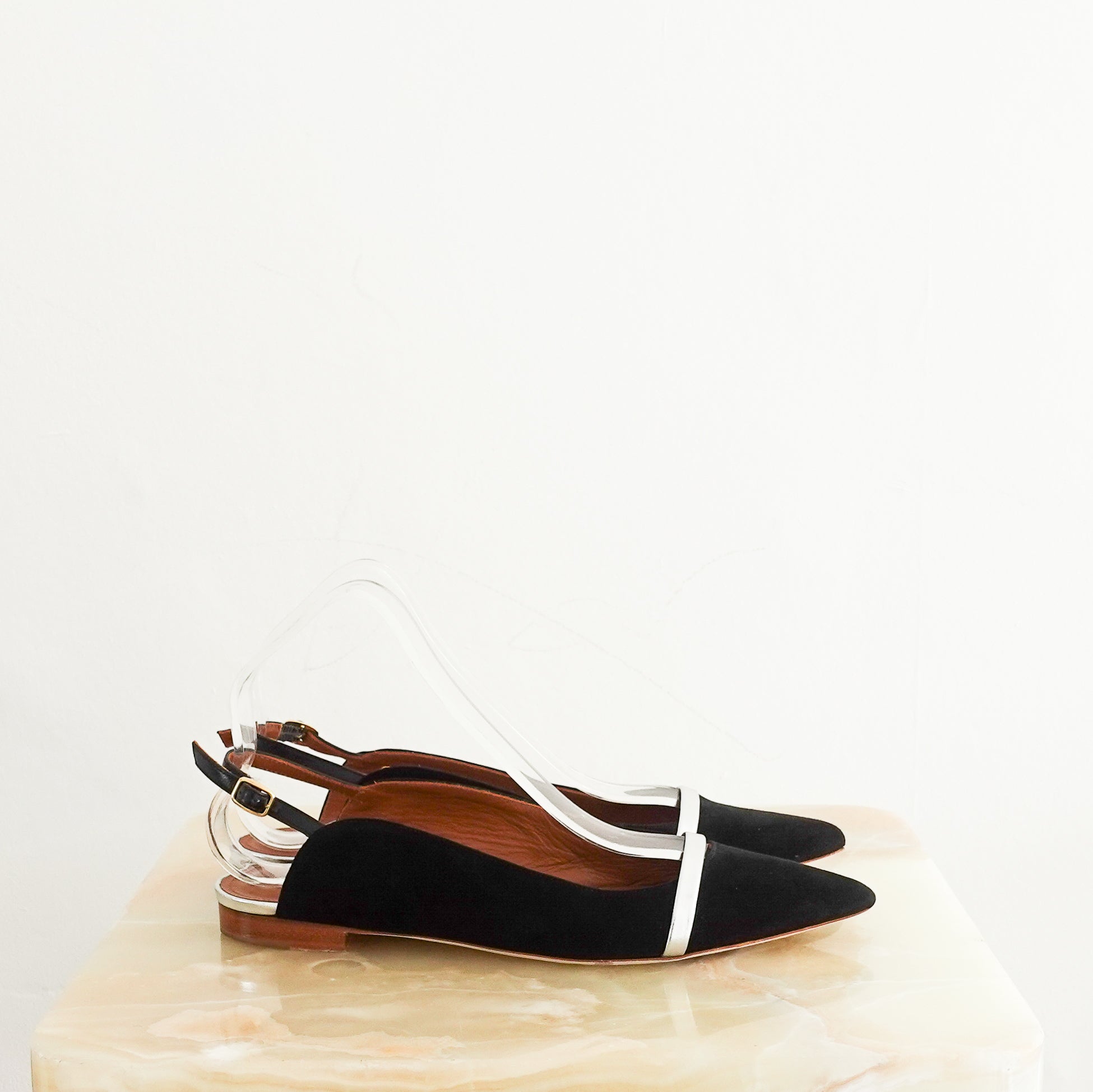 Malone-Souliers-Black-and-Silver-Slingback-Flats-with-a-Pointed-Toe-side-picture