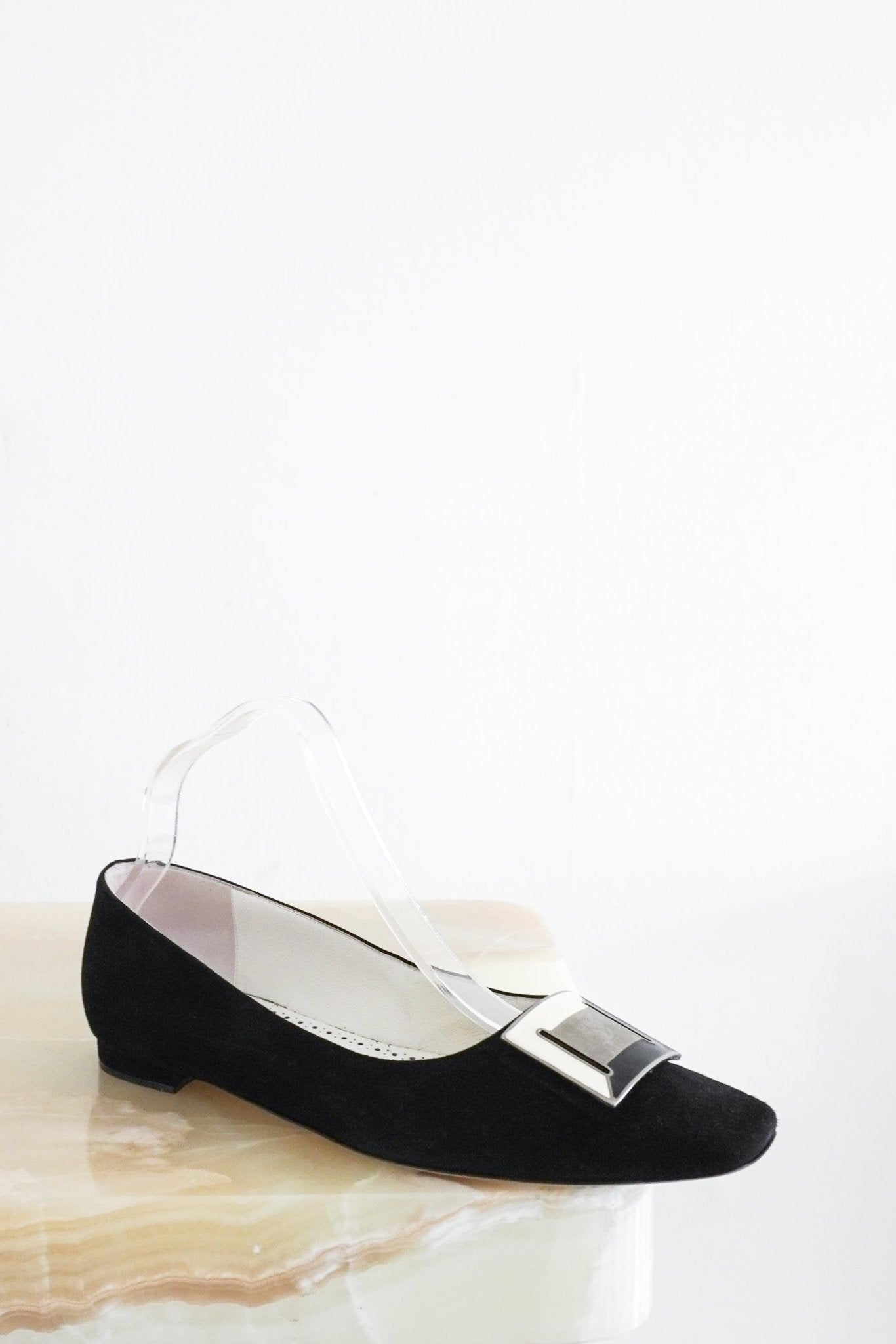 Manolo Blahnik Black Suede Flats RRP £750 | Authentic Preloved - Reloved Again