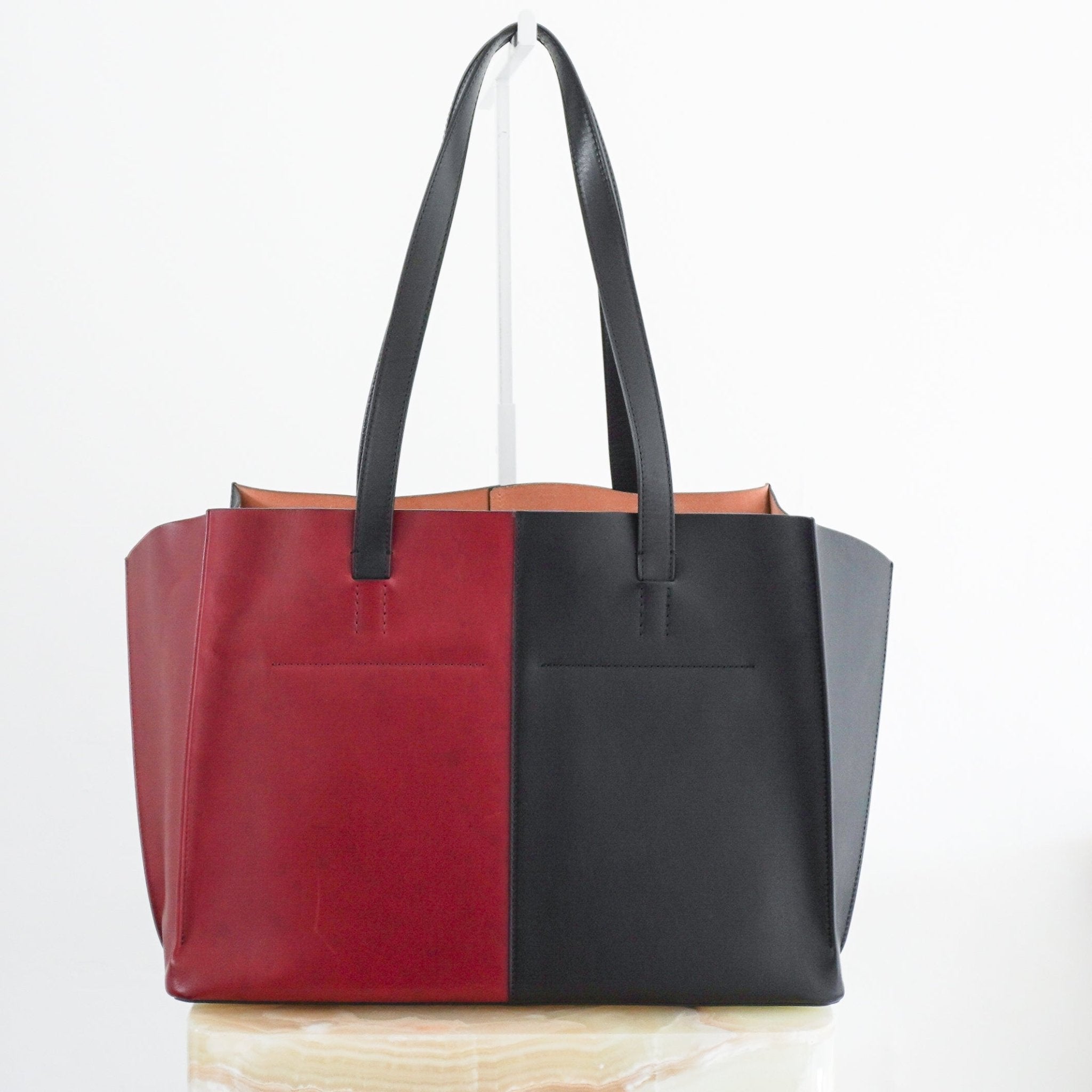 Mansur Gavriel Black & Red Multitude Leather Tote Bag RRP £500 | Authentic Preloved - Reloved Again