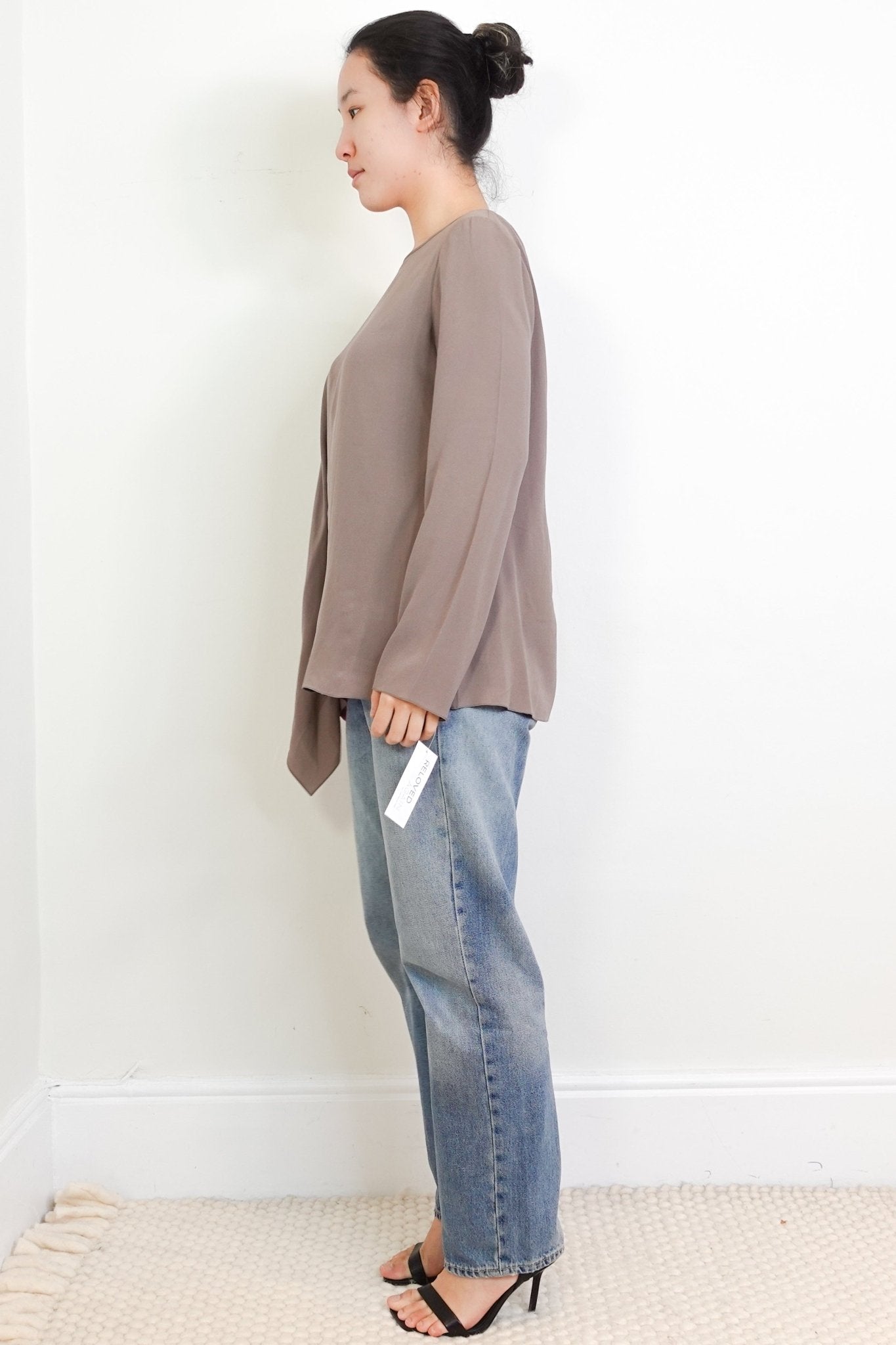 Maria Grachvogel Taupe Brown Silk Top RRP £300 | Authentic Preloved - Reloved Again