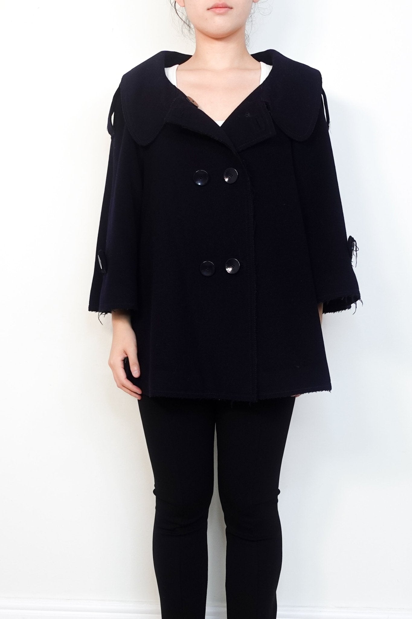 Marina Rinaldi Sport Navy Buttoned Peacoat RRP £400 | Authentic Preloved - Reloved Again