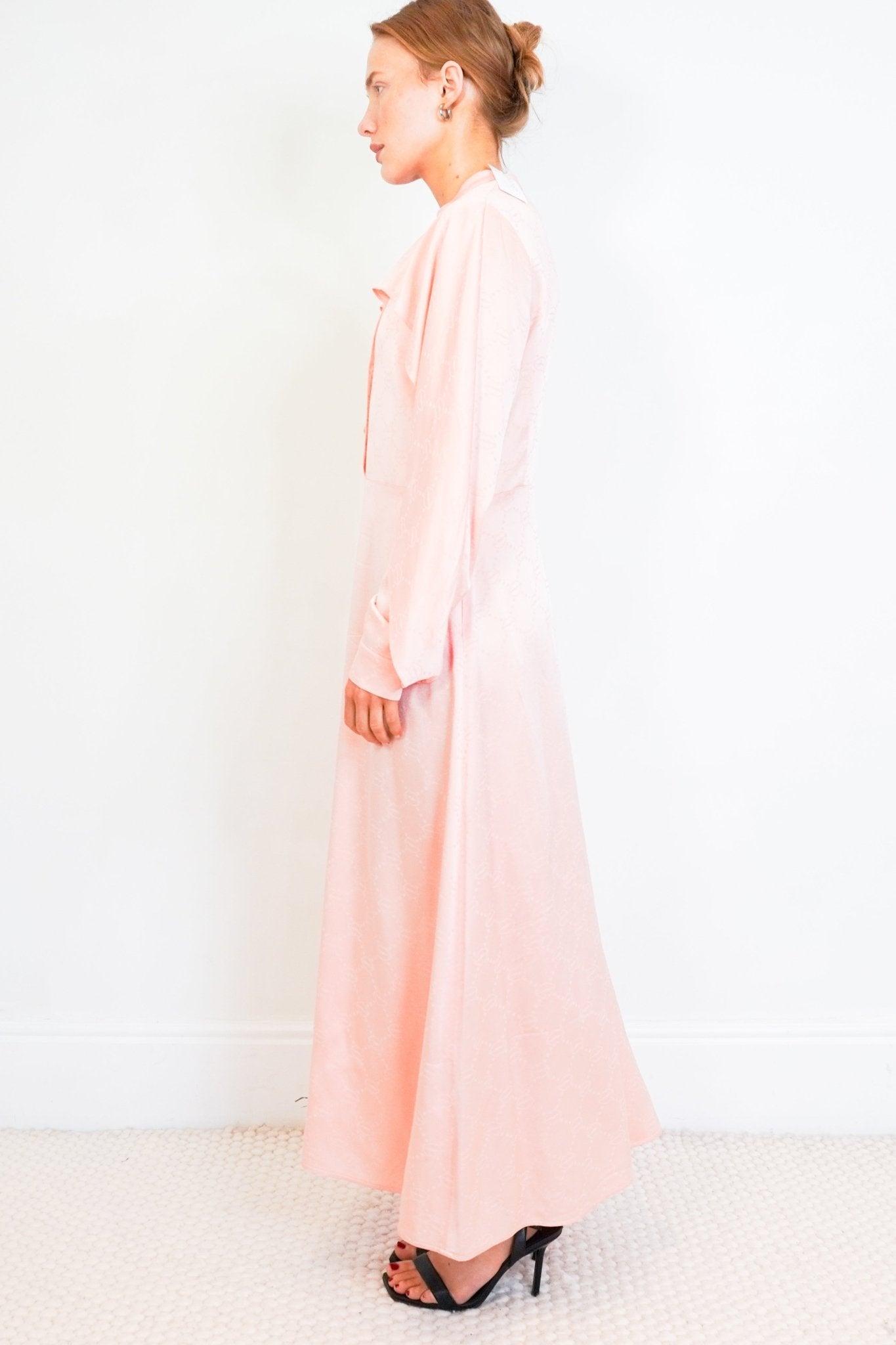 Markus-Lupfer-Pink-Midi-Dress-side-picture-Chelsea-London