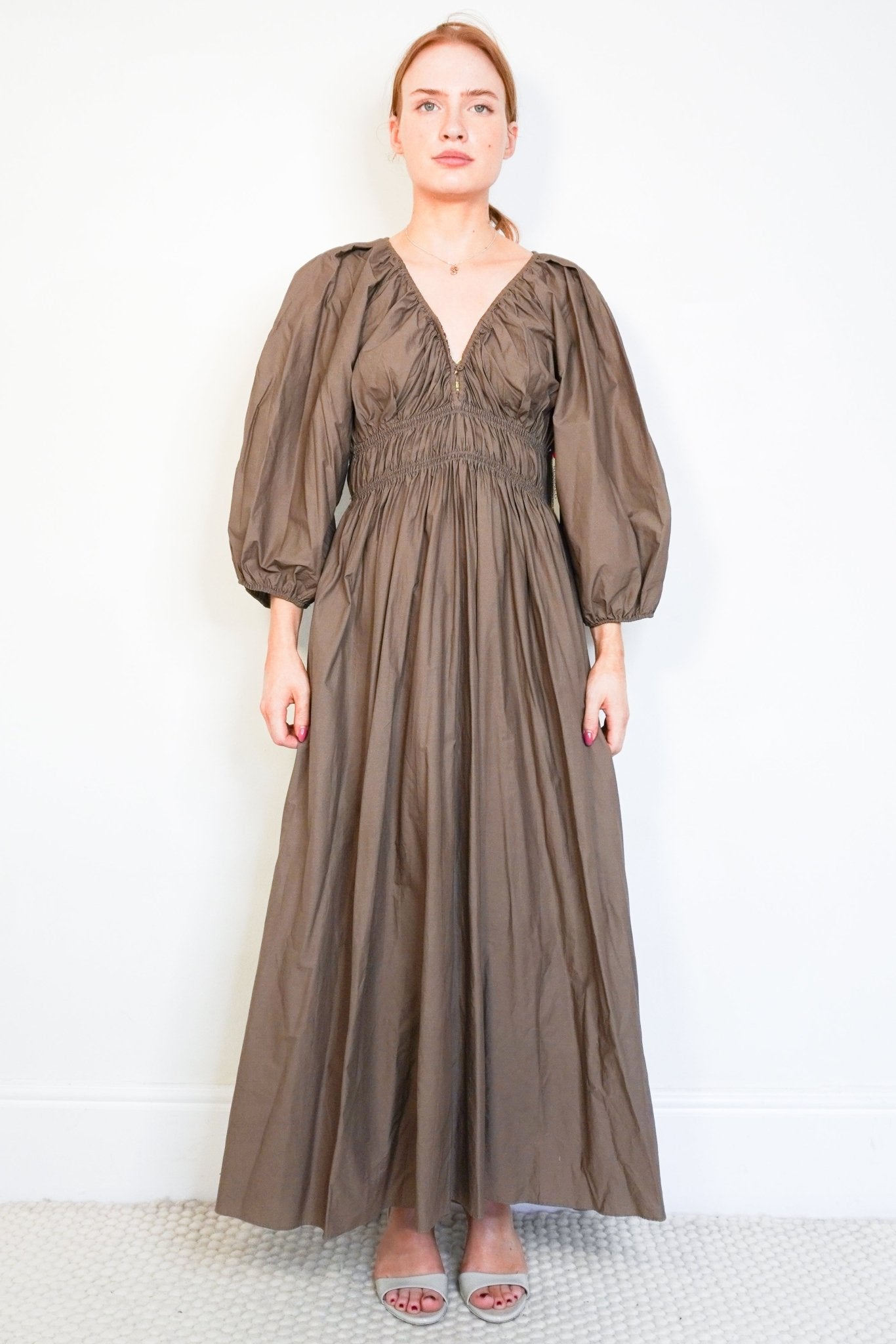 Matteau Taupe Organic Cotton Maxi Dress (RRP £440)