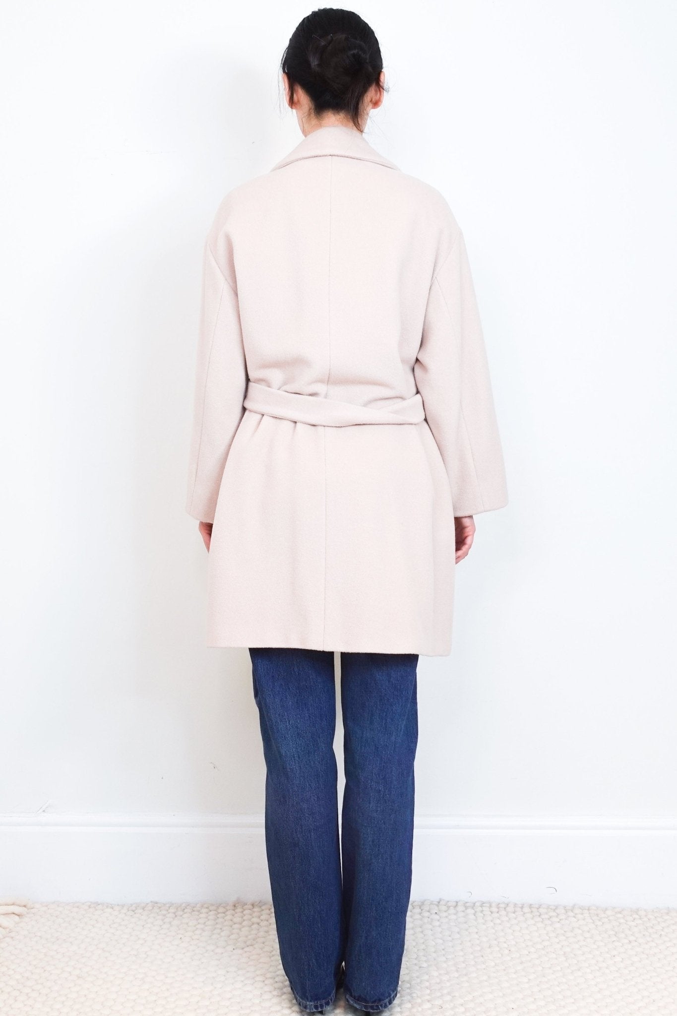 Max Mara Studio Oatmeal Wool Short Coat RRP £1799 | Authentic Preloved - Reloved Again