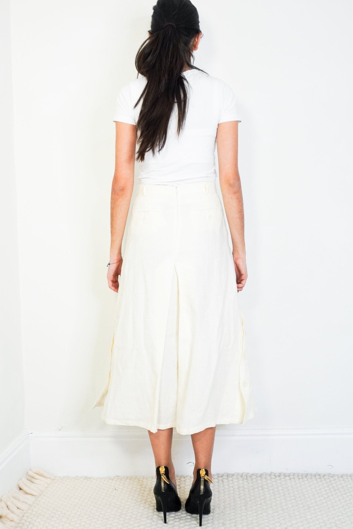 MaxMara Midi Linen Skirt RRP £330 | Authentic Preloved - Reloved Again