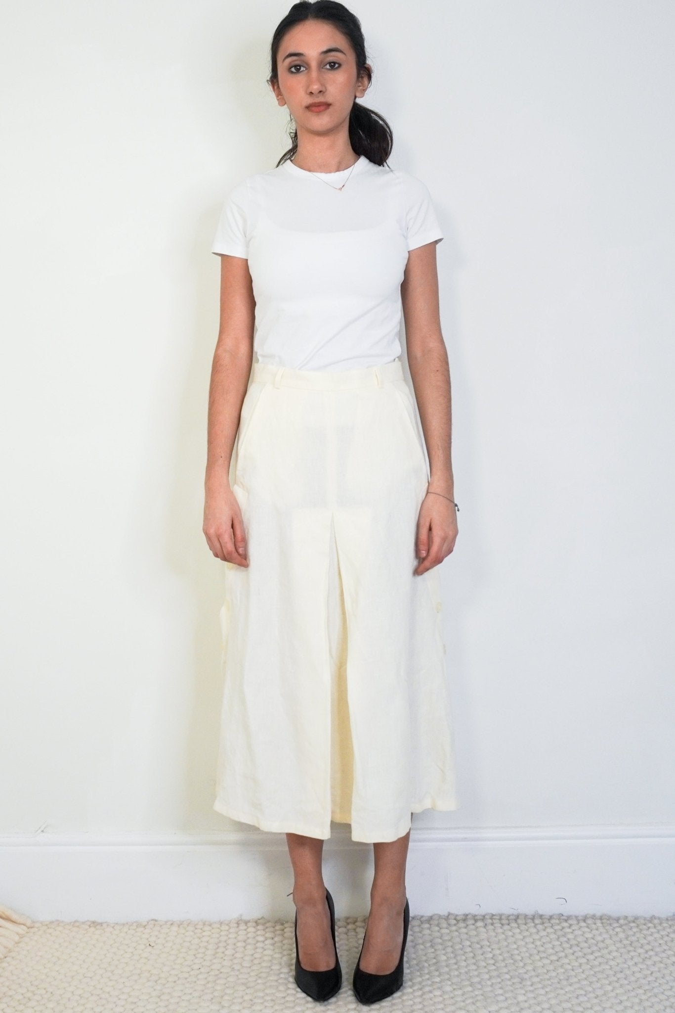 MaxMara Midi Linen Skirt RRP £330 | Authentic Preloved - Reloved Again