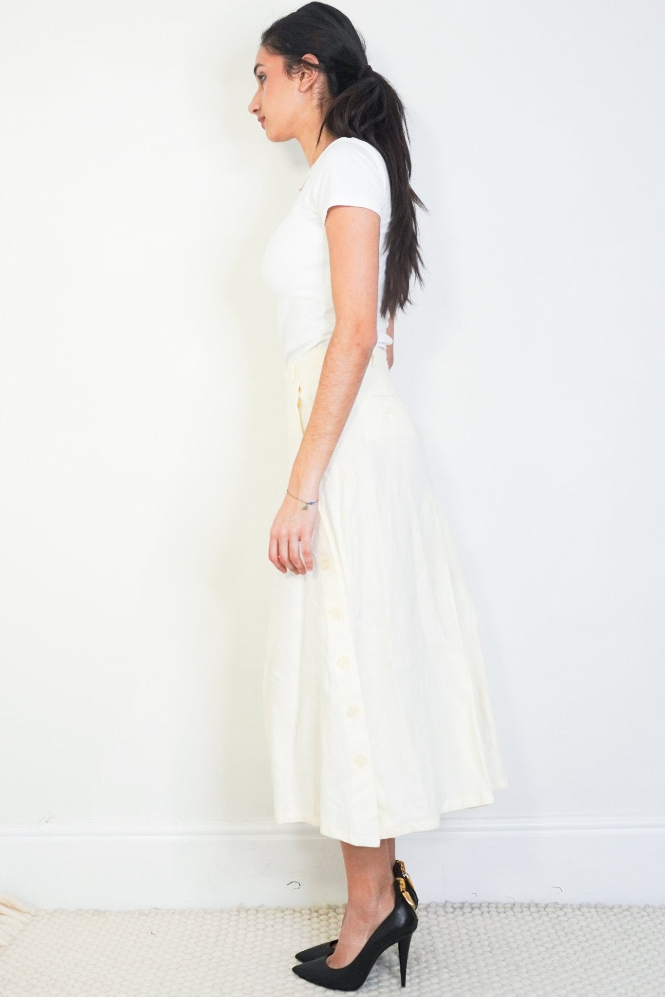 MaxMara Midi Linen Skirt RRP £330 | Authentic Preloved - Reloved Again