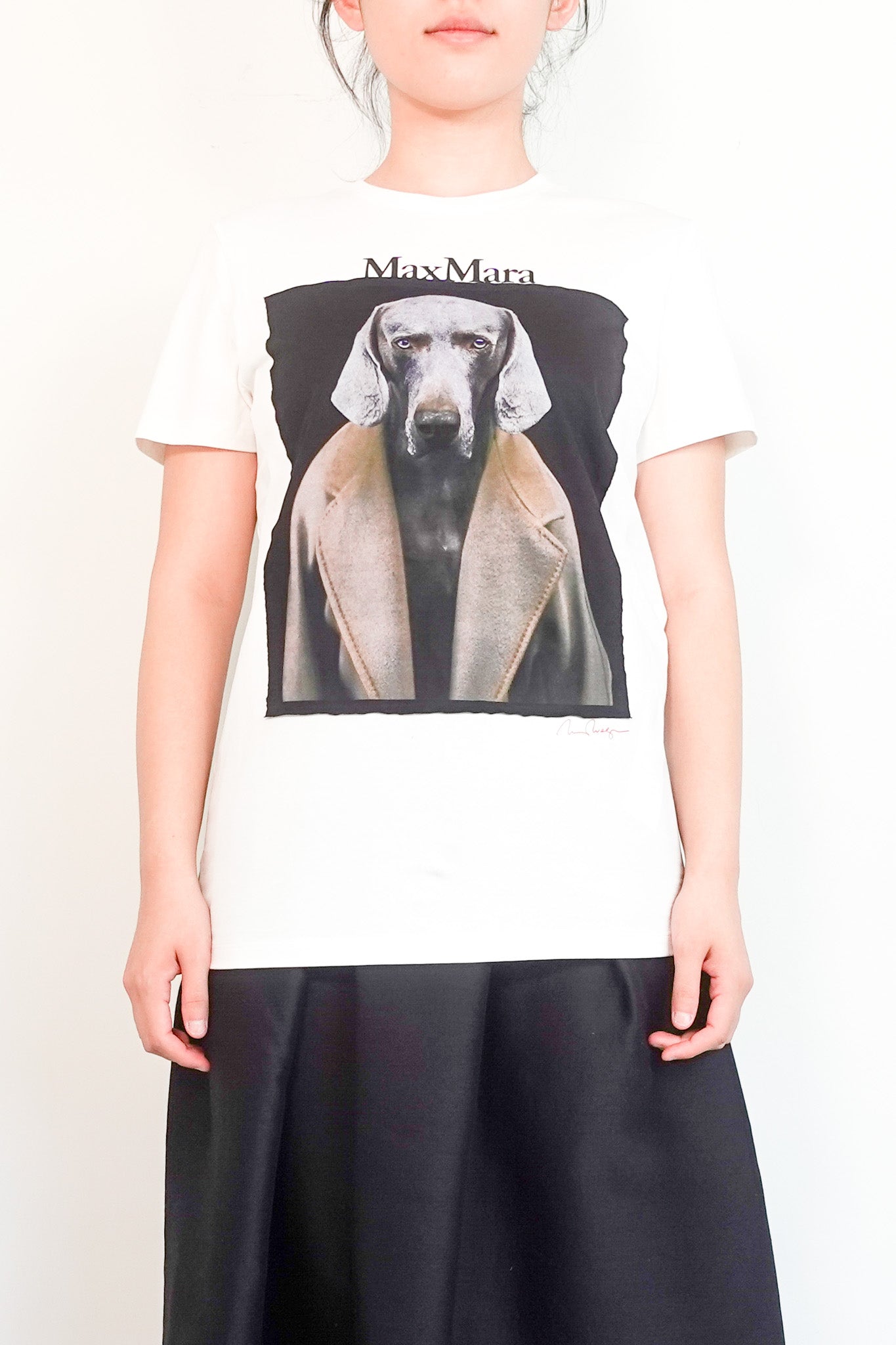 Max Mara Dog Graphic T-shirt RRP £250 | Authentic Preloved