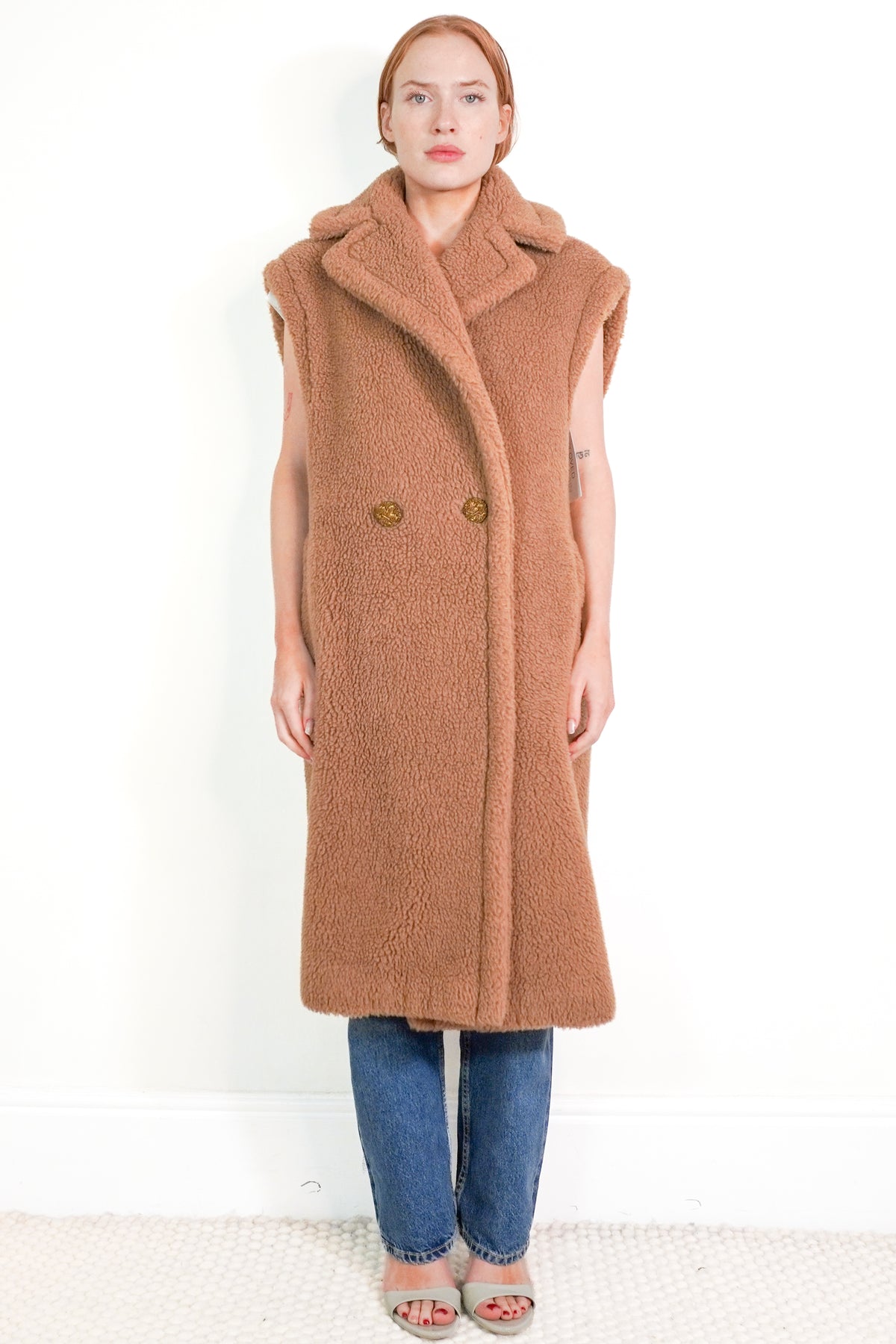 Max Mara Teddy Sleeveless Jacket (RRP £2000) | Authentic Preloved front