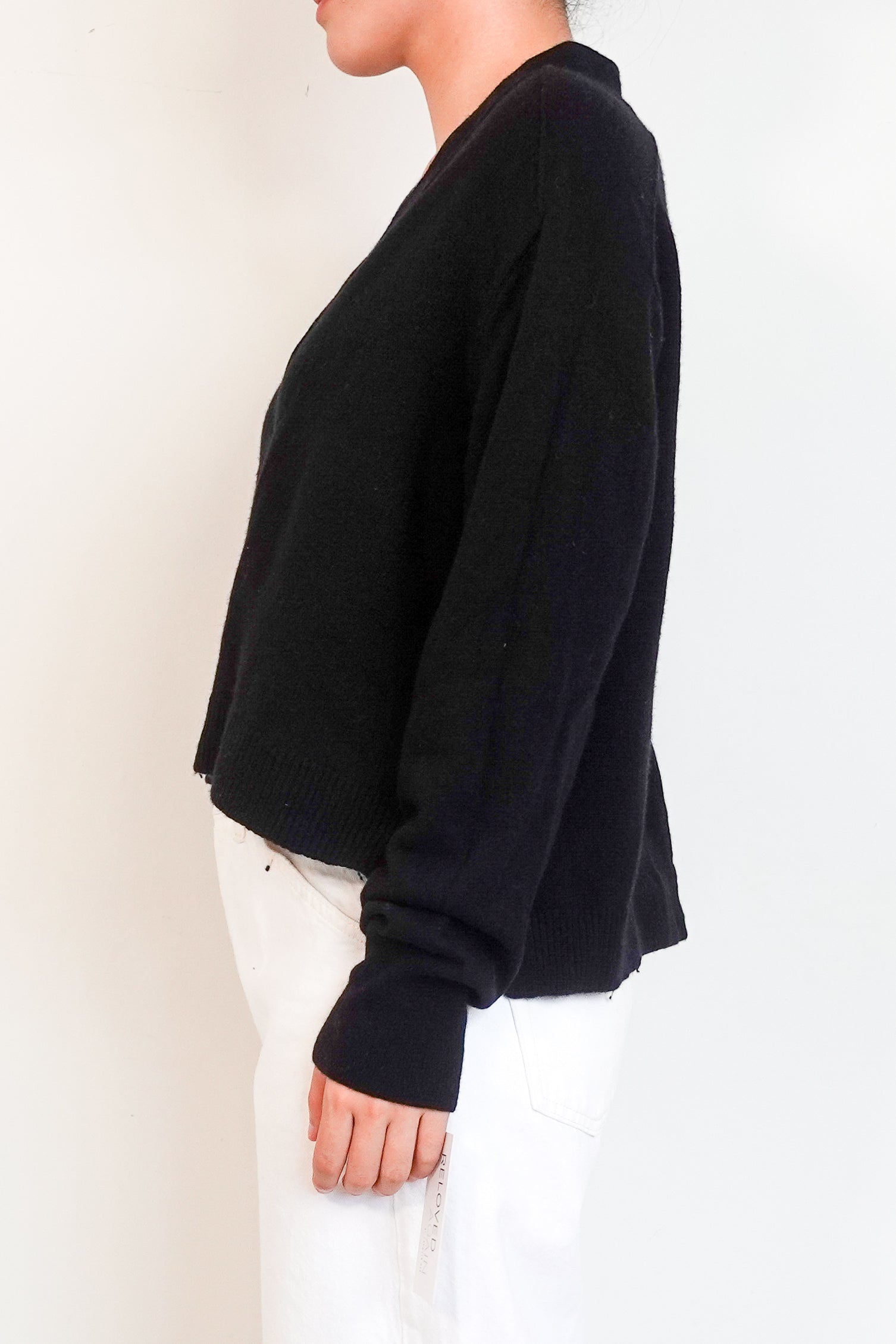 Me+Em-black-wool-cardigan-with-pearl-and-diamante-buttons-side-picture
