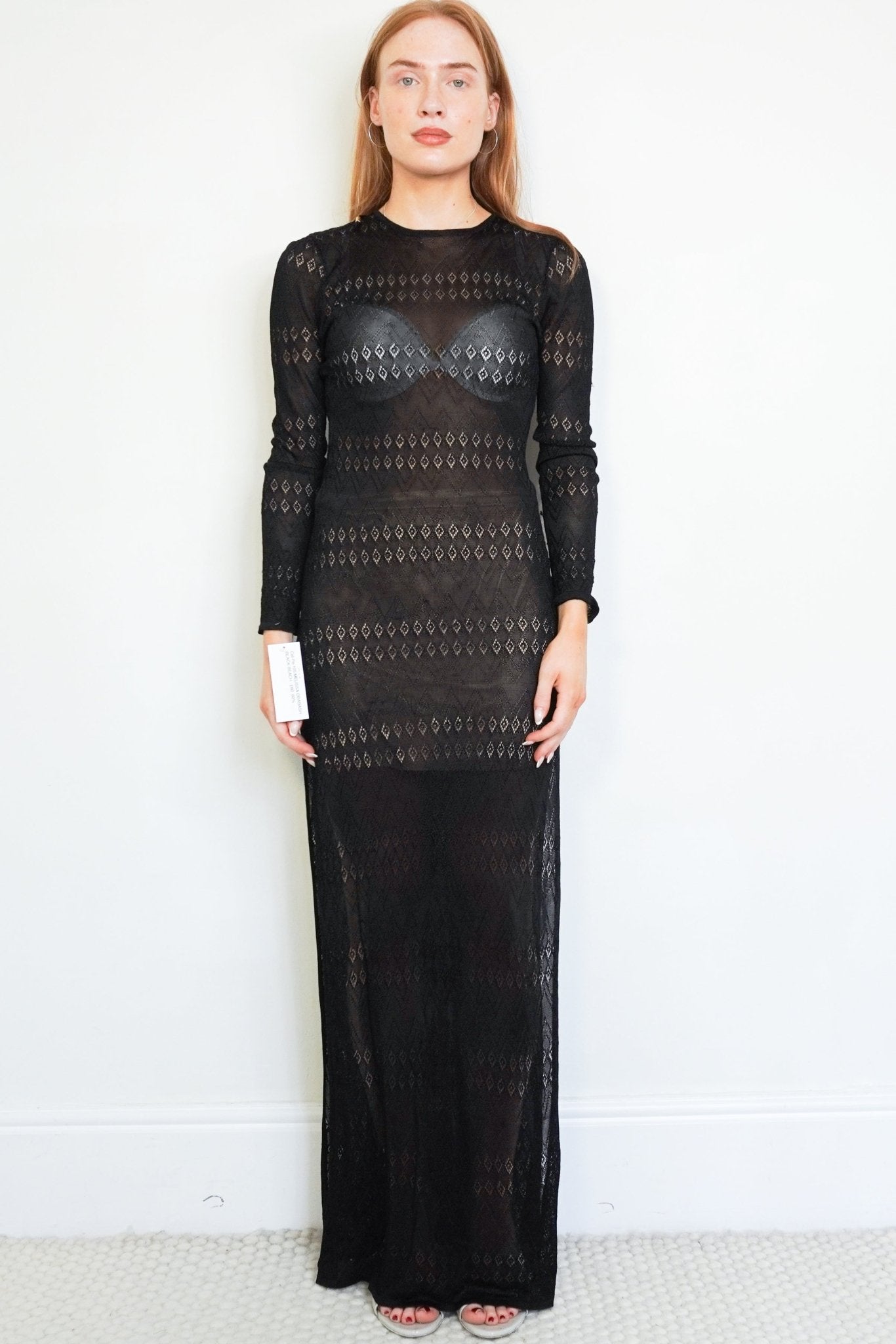 Melissa Odabash Black Knitted Maxi Dress (RRP £598) | Authentic Preloved - Reloved Again