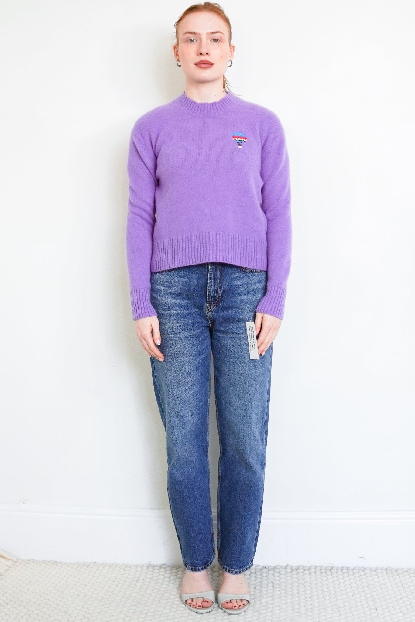 Mira Mikati Purple Cashmere Balloon Crewneck RRP £700 | Authentic Preloved - Reloved Again