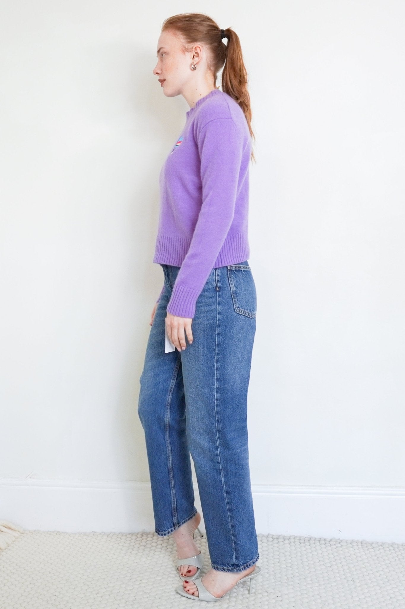 Mira Mikati Purple Cashmere Balloon Crewneck RRP £700 | Authentic Preloved - Reloved Again