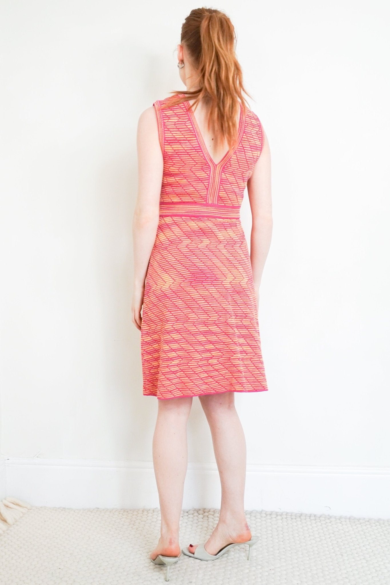 missoni pink dress Missoni - Striped Metallic Crochet-knit Maxi Dress - Pink