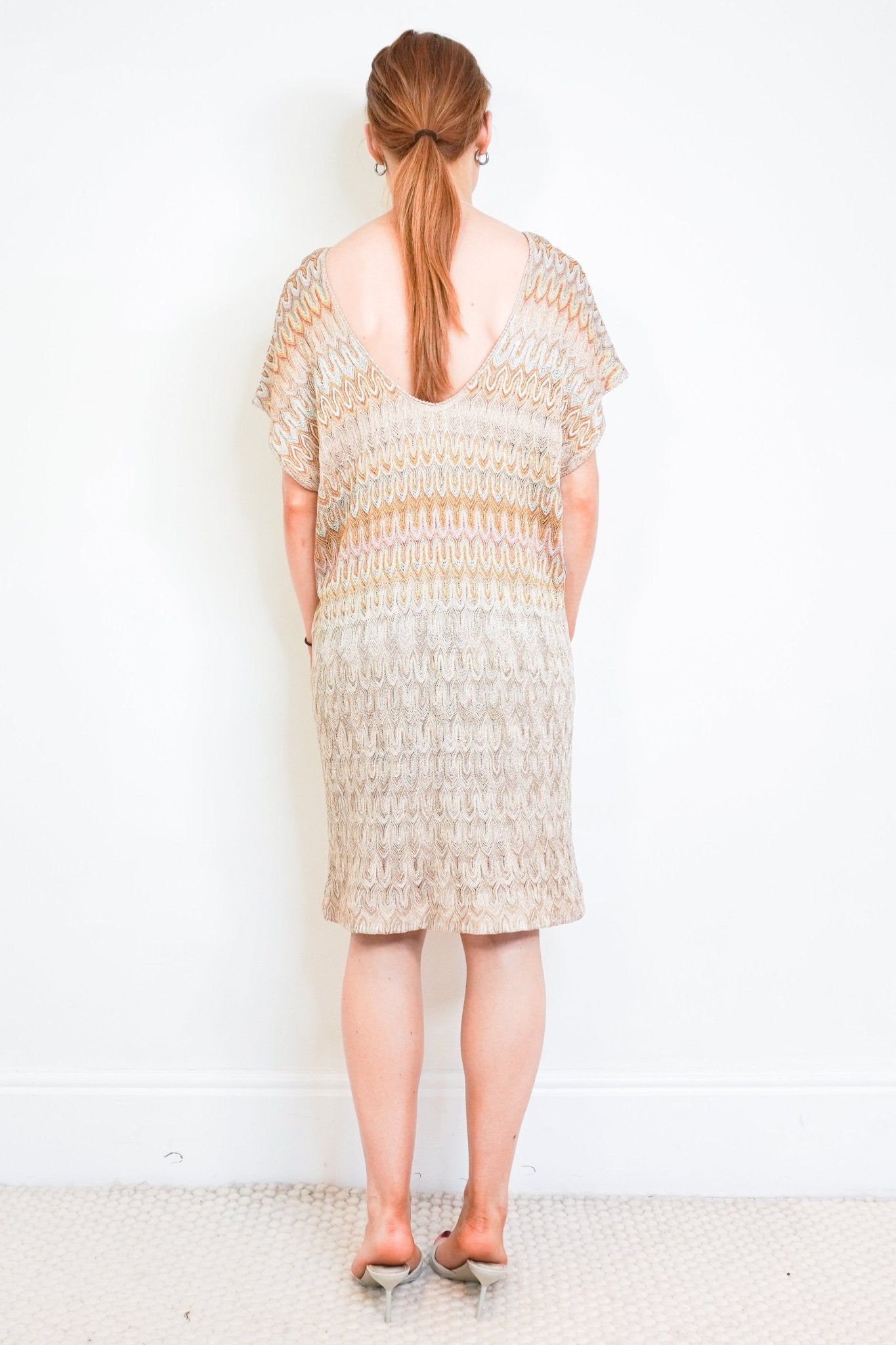 Missoni Zigzag Lurex Knit V-Neck Dress (RRP £800) | Authentic Preloved - Reloved Again