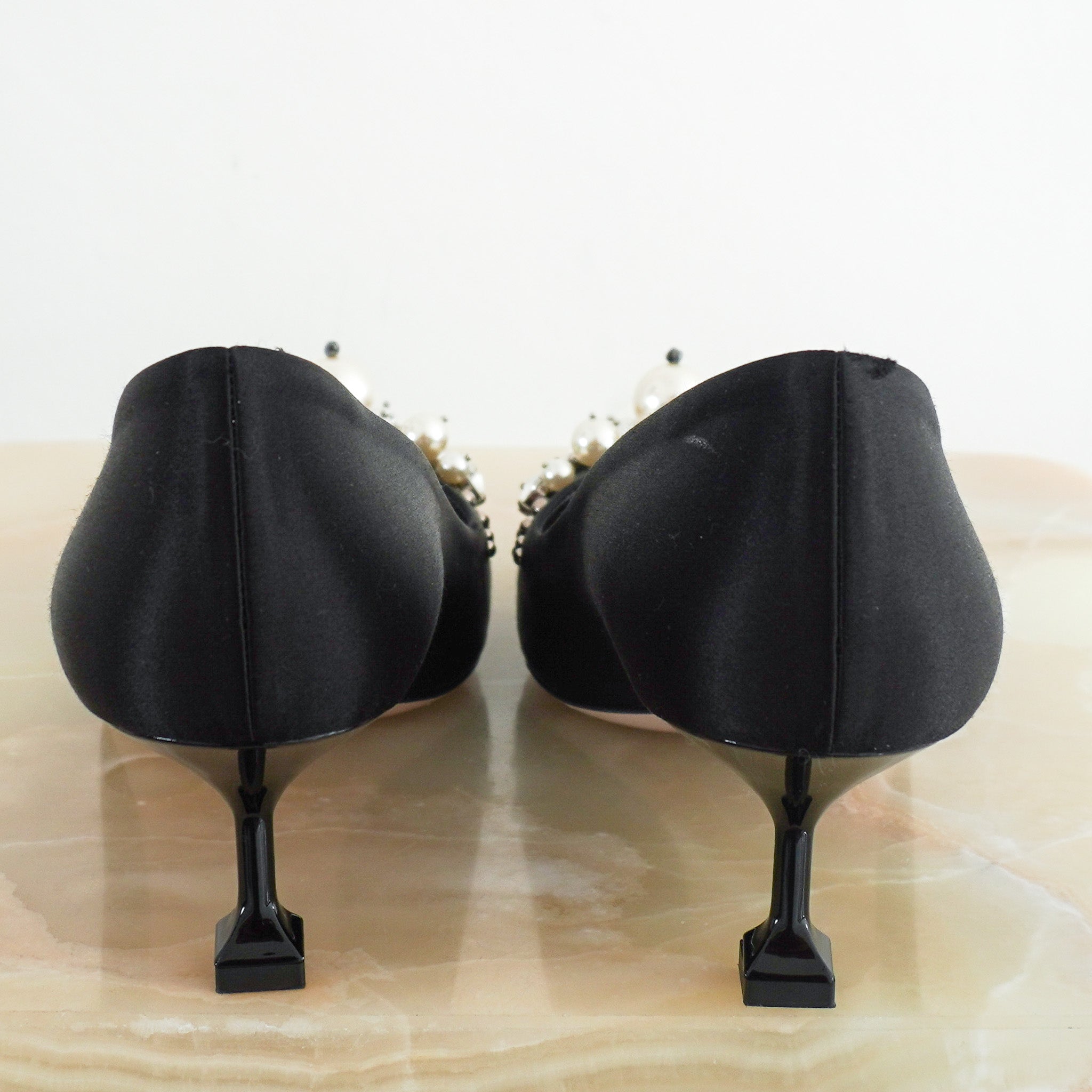 Miu Miu Pearl and Crystal Embellished Pumps RRP £800| Authentic Preloved - Reloved Again