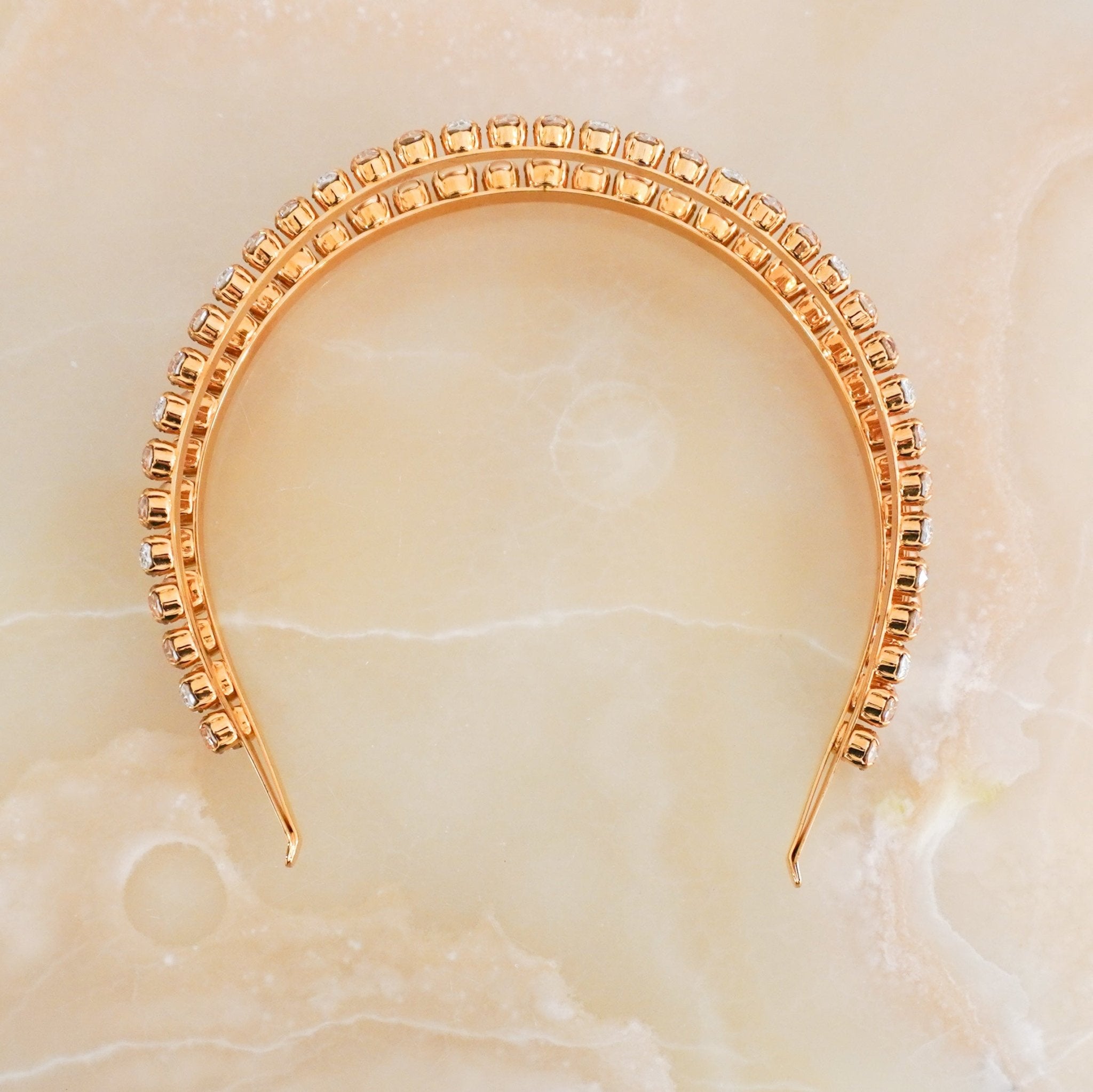 Miu Miu Pearl and Diamante Headband in Gold RRP £700 | Authentic Preloved FINAL SALE - Reloved Again