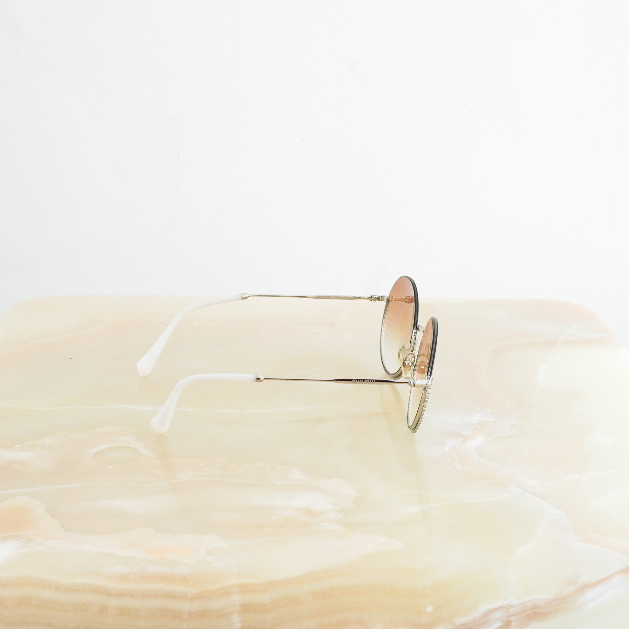 Miu Miu Round Sunglasses in Silver RRP £250 | Authentic Preloved FINAL SALE - Reloved Again