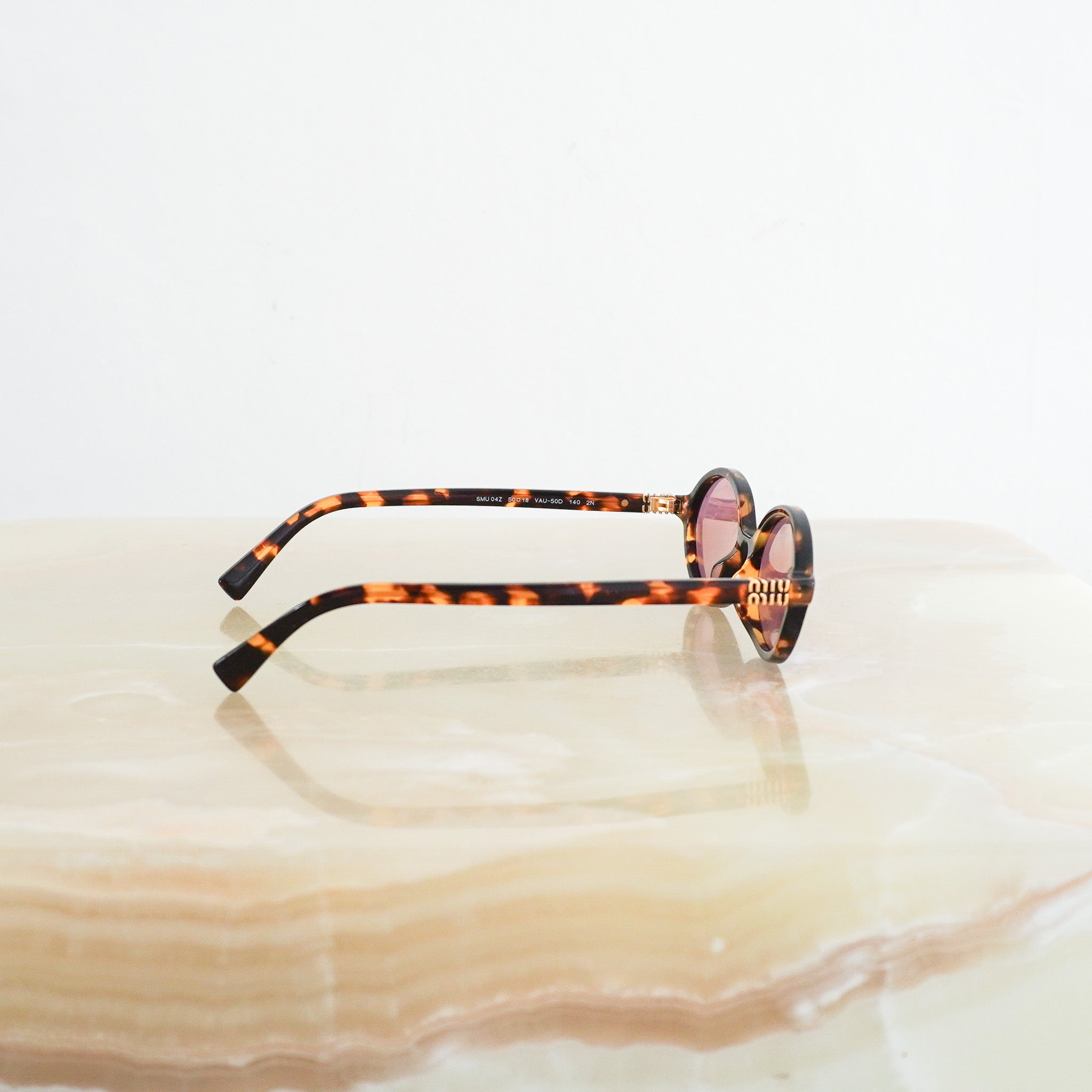 Miu Miu Tortoise Shell Oval Sunglasses RRP £341 | Authentic Preloved FINAL SALE - Reloved Again
