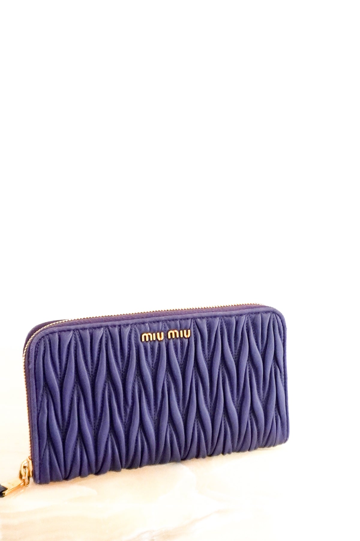 Miu Miu Matelassé Wallet front