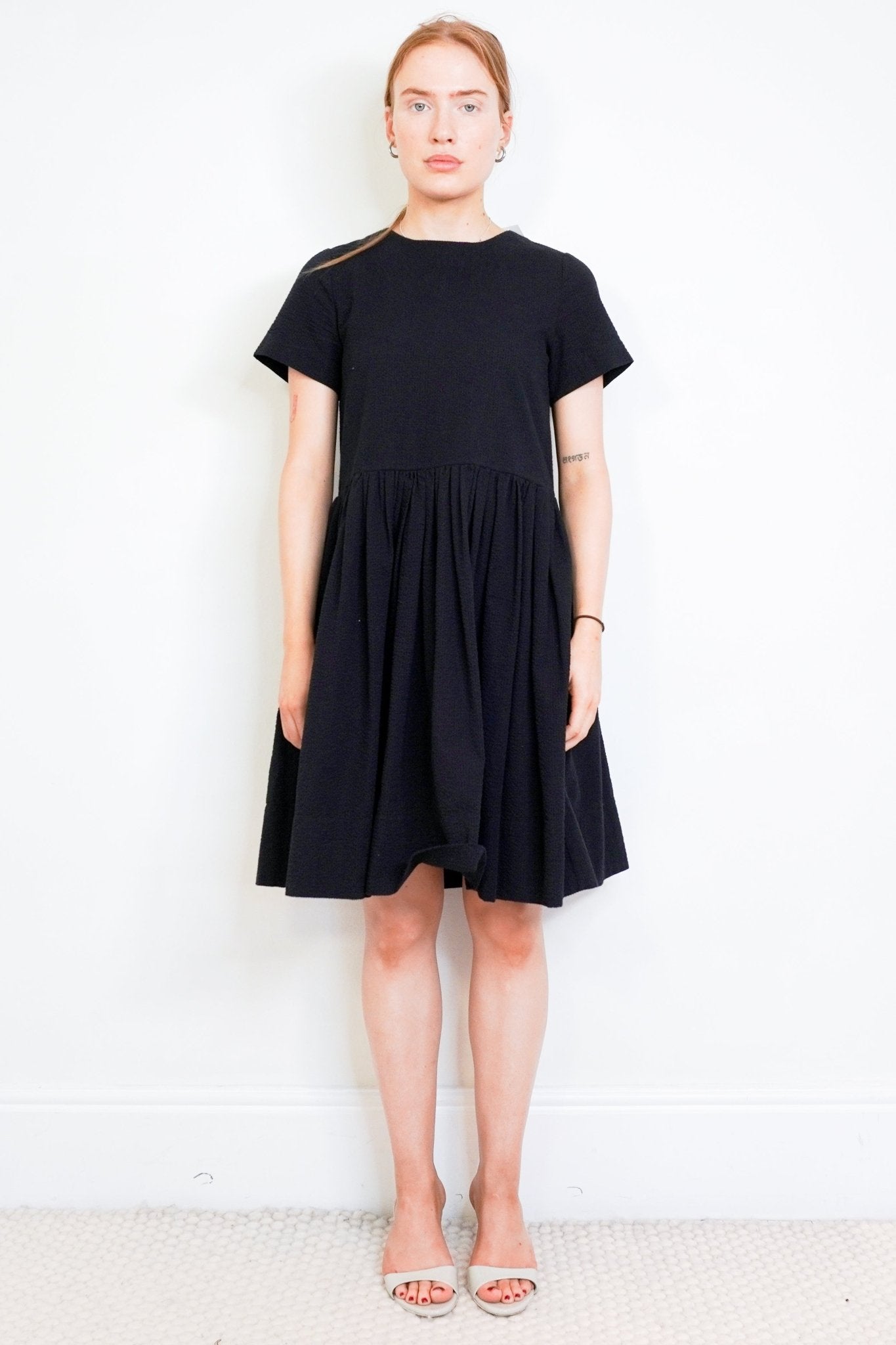 Molly Goddard Black Textured Cotton-Blend Mini Dress (RRP £490) | Authentic Preloved - Reloved Again